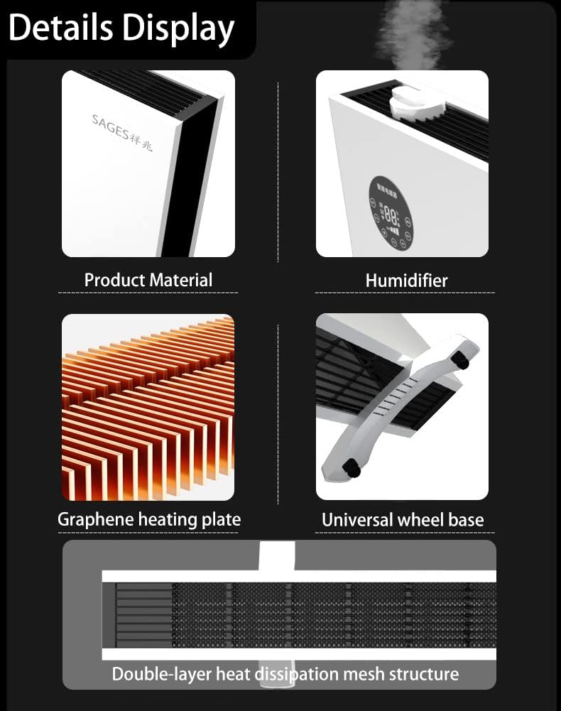 GiNO 3000W Humidified Radiator Quiet and Energy Efficient