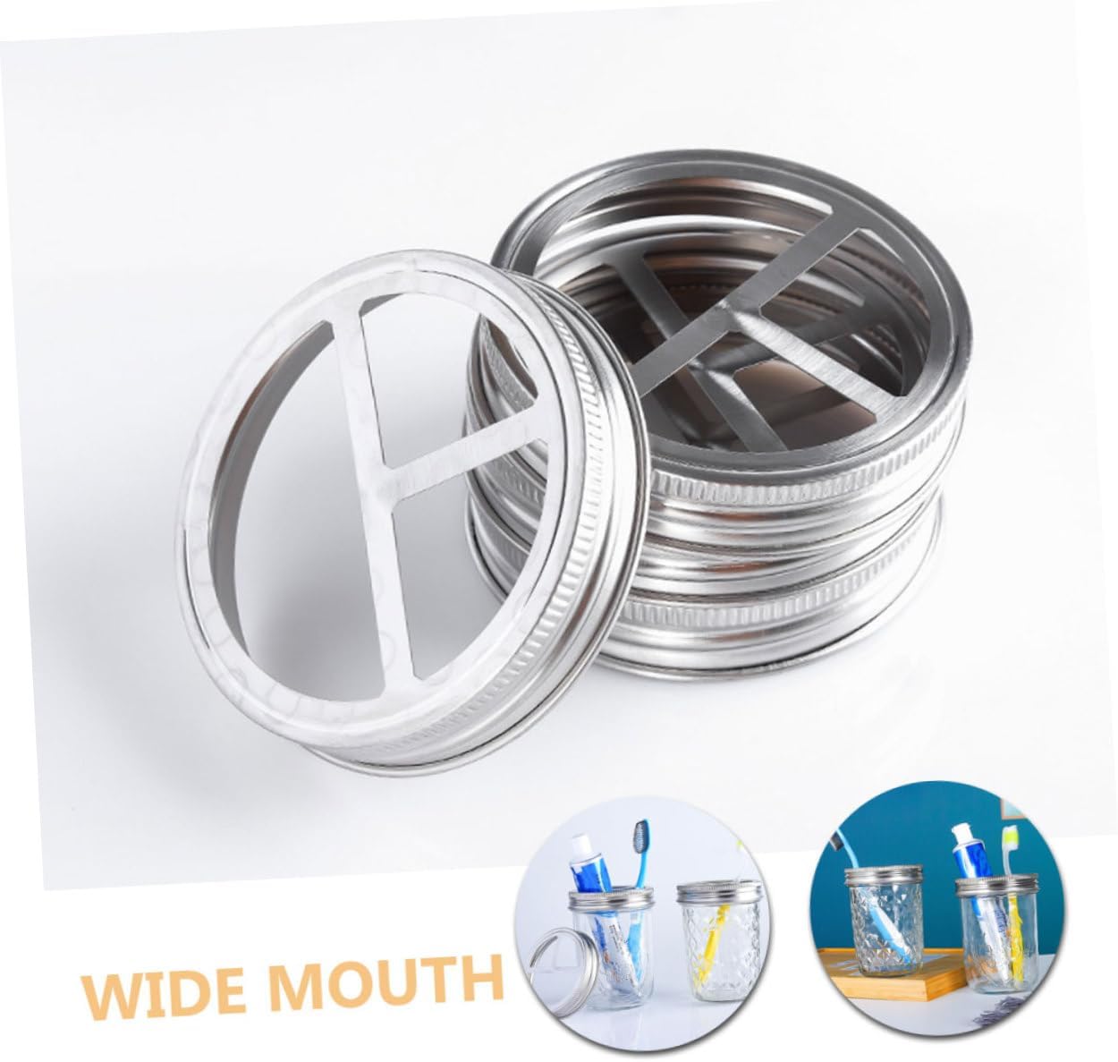 5Pcs Wide Mouth Jar Lid for Toothbrushes and Toothpaste