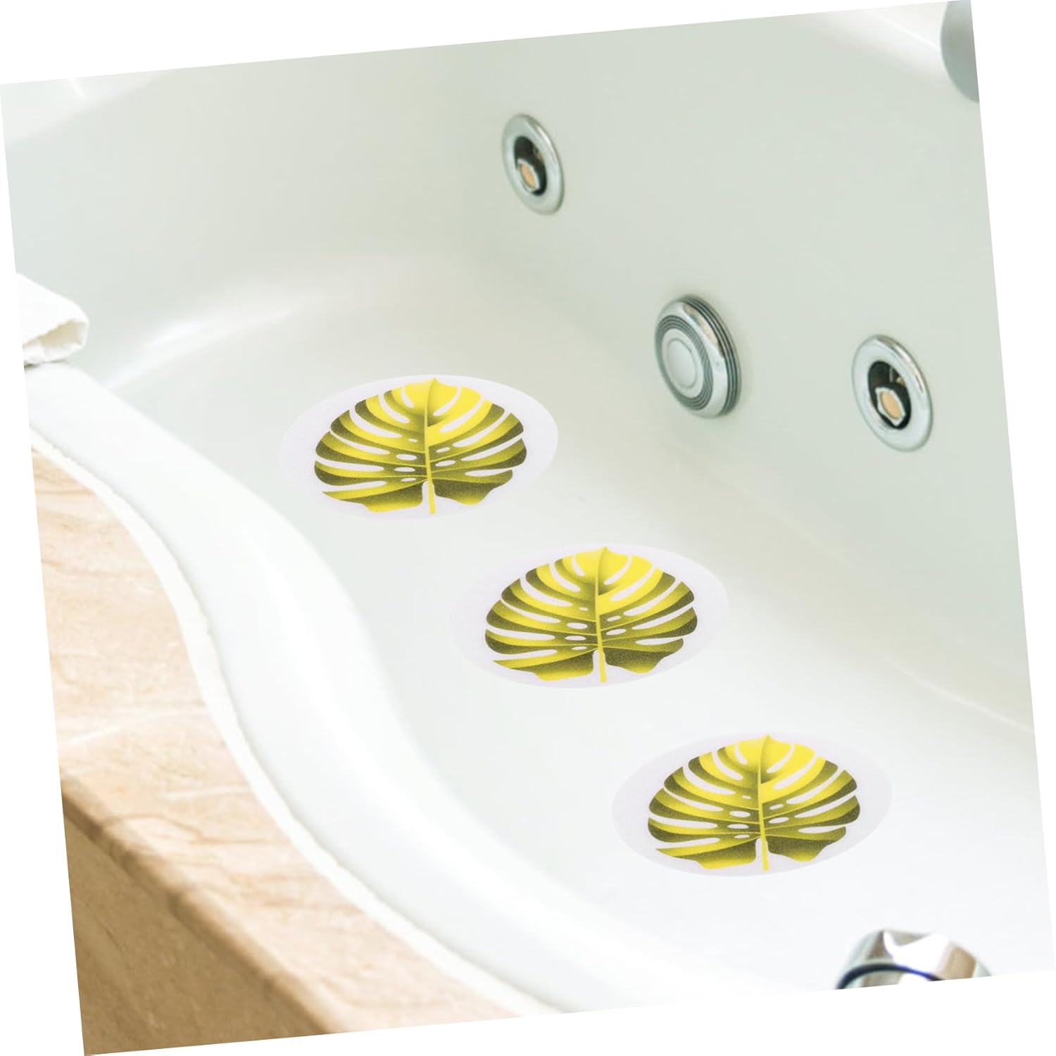 Leaf Slip Stickers for Bathtubs and Showers - Safe and Creative Peva Decals
