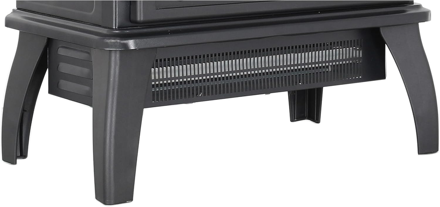 Electric Fireplace Infrared Heater With Remote 18 Black
