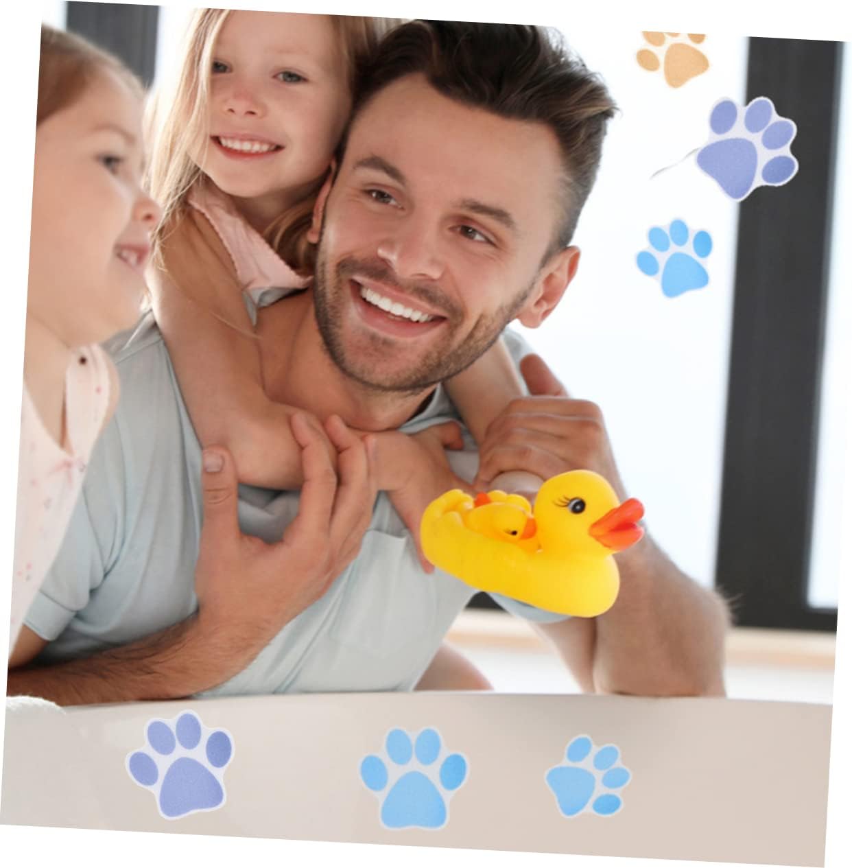 BUGUUYO 10pcs Cartoon Dog Paw Bathtub Decals