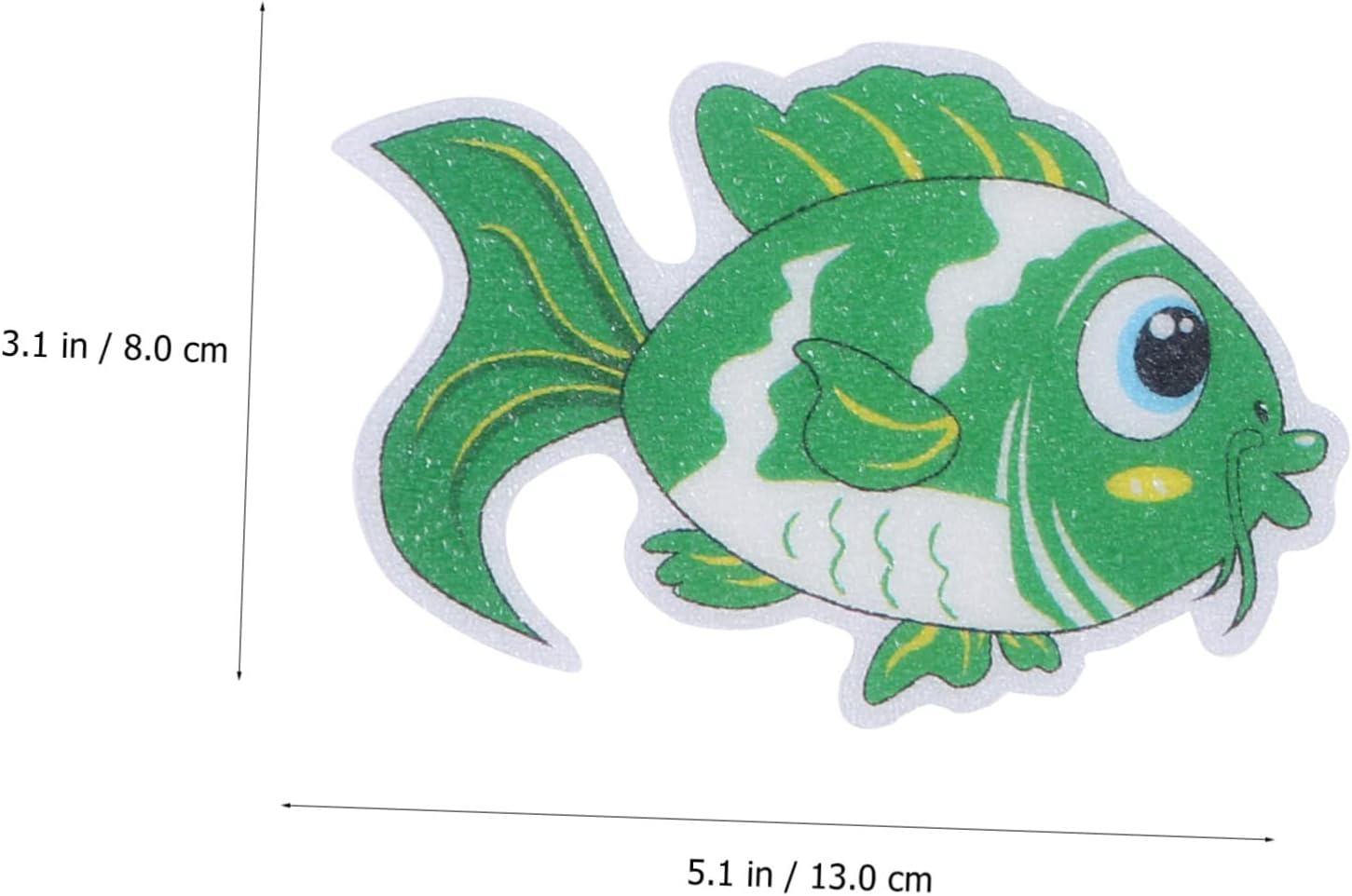 Ciieeo 6 Pack Fish Design Anti-Slip Stickers for Bathtub and Shower