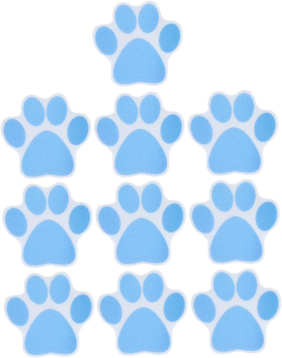 10pcs Cartoon Paw Waterproof Bathtub Decals for Kids
