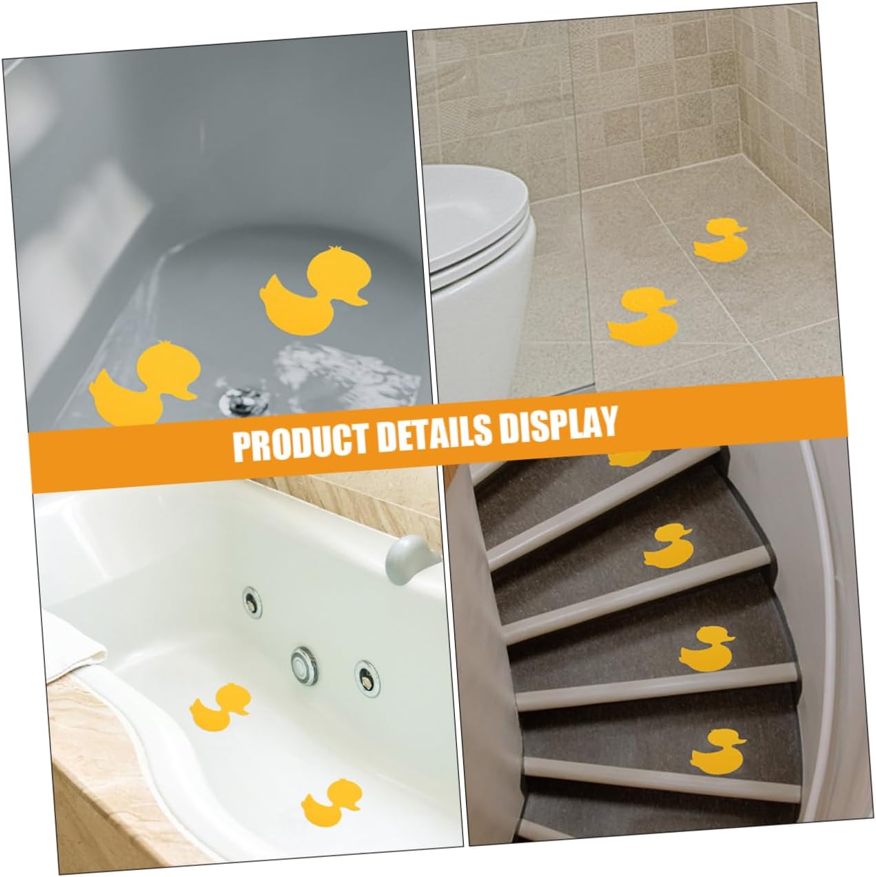 20pcs Adhesive Duck Stickers for Anti-Slip Bath Decor
