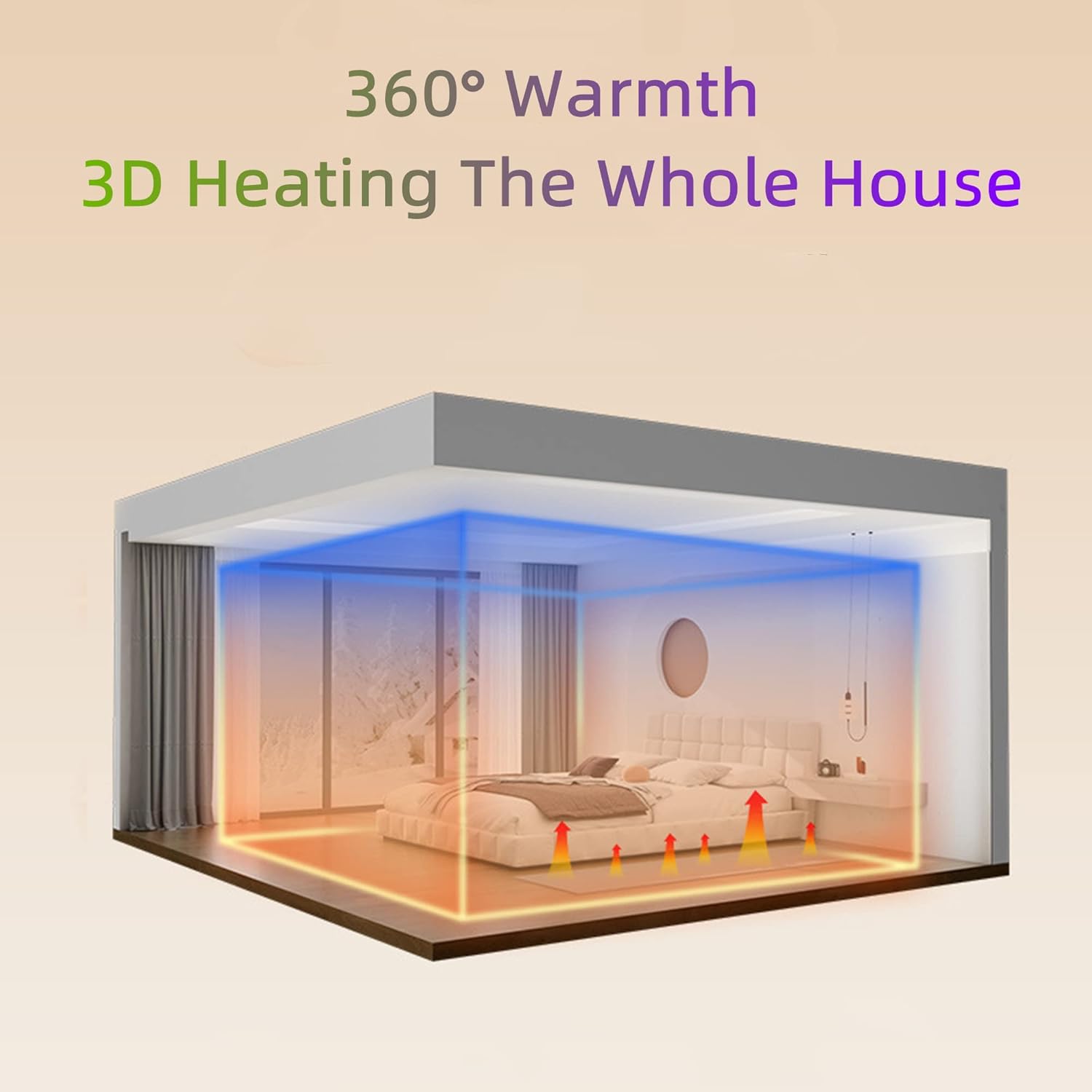 GWMWON Infrared Floor Heater 60x190cm 700W Electric Heating Carpet