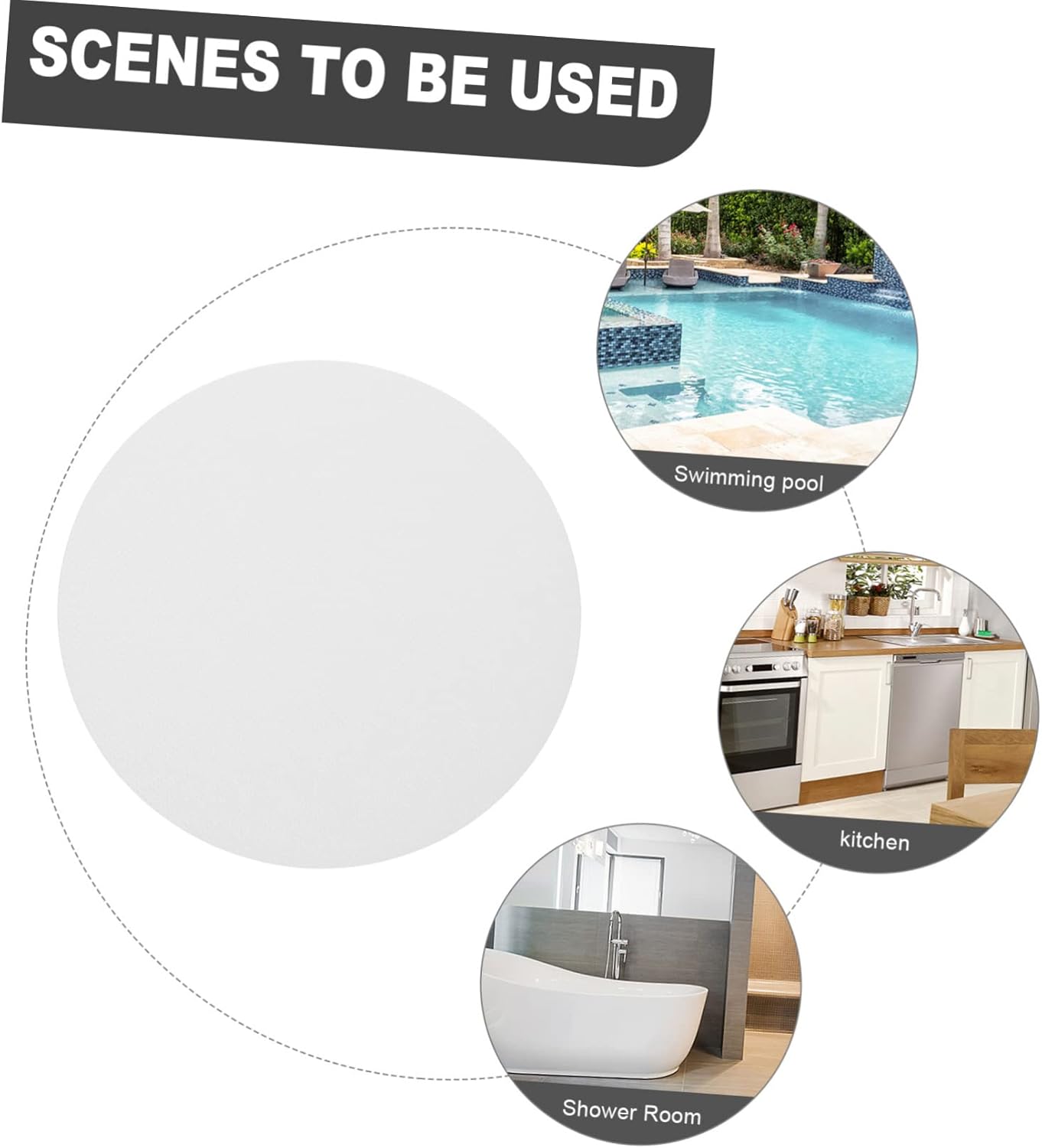 12 Pack Non-Slip Bathtub Stickers Yellow Black