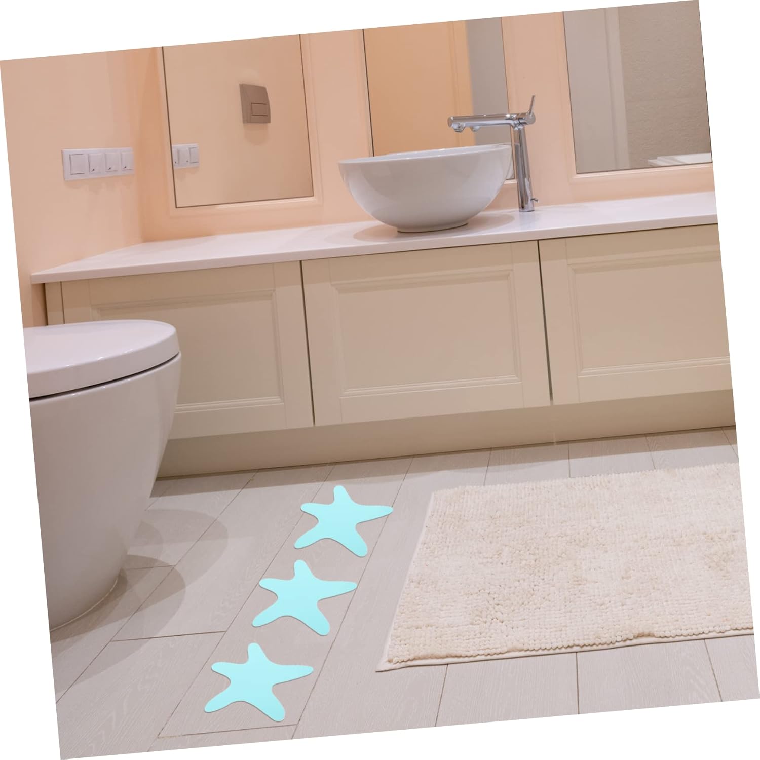 MAGICLULU 1Set Non-Slip Shower Stickers for Bathroom Safety Star Shape Design