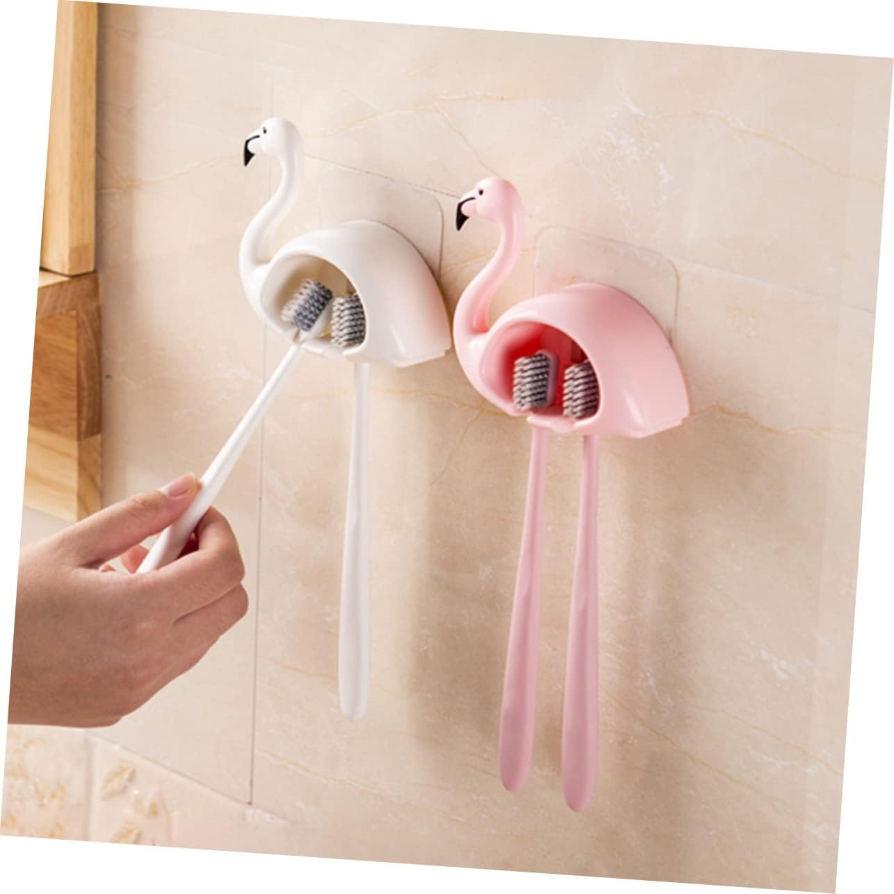 LIFKICH Wall Mounted Toothbrush Holder Organizer