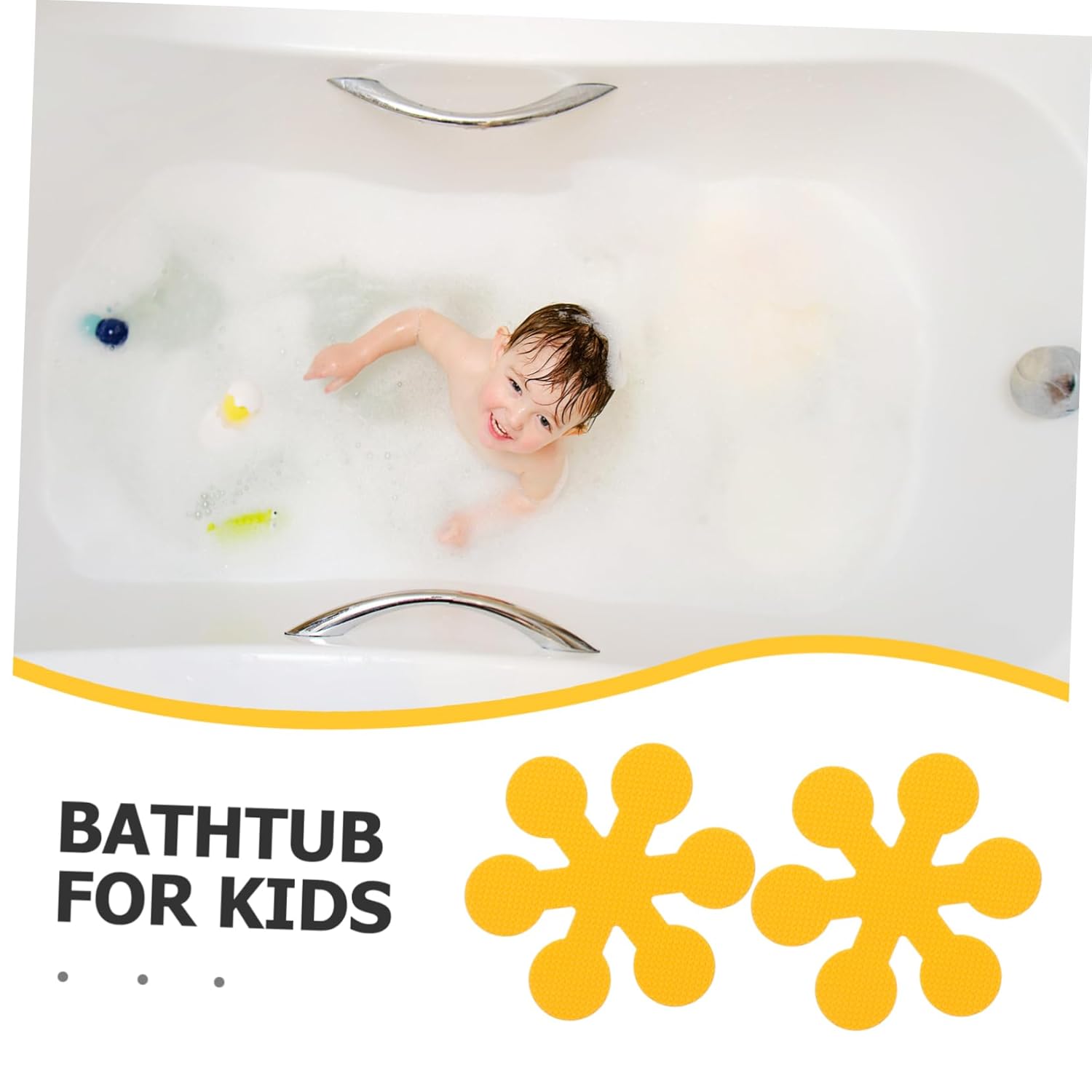 SECFOU Non-Slip Bathtub Stickers 6 Pack Snowflake Design