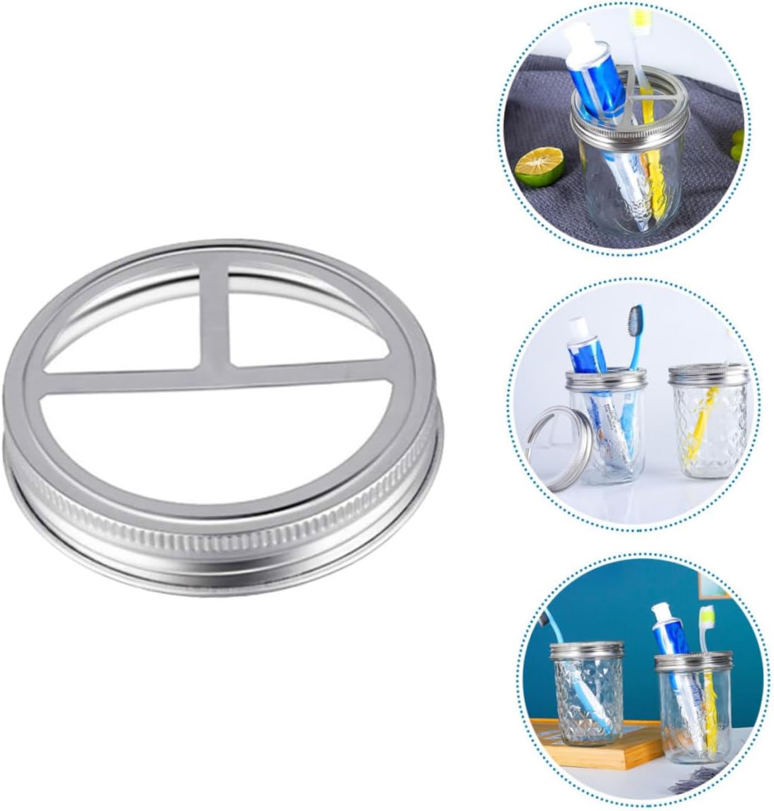 ABOOFAN 5 Pcs Stainless Steel Jar Lid Holder Set