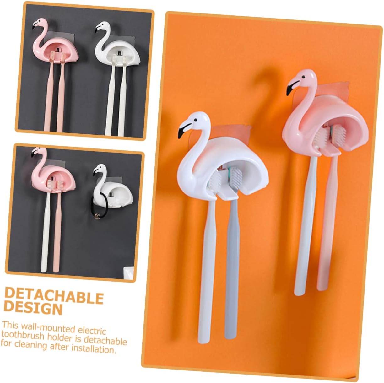 LIFKOME 2Pcs Wall Mounted Toothbrush Holder 1