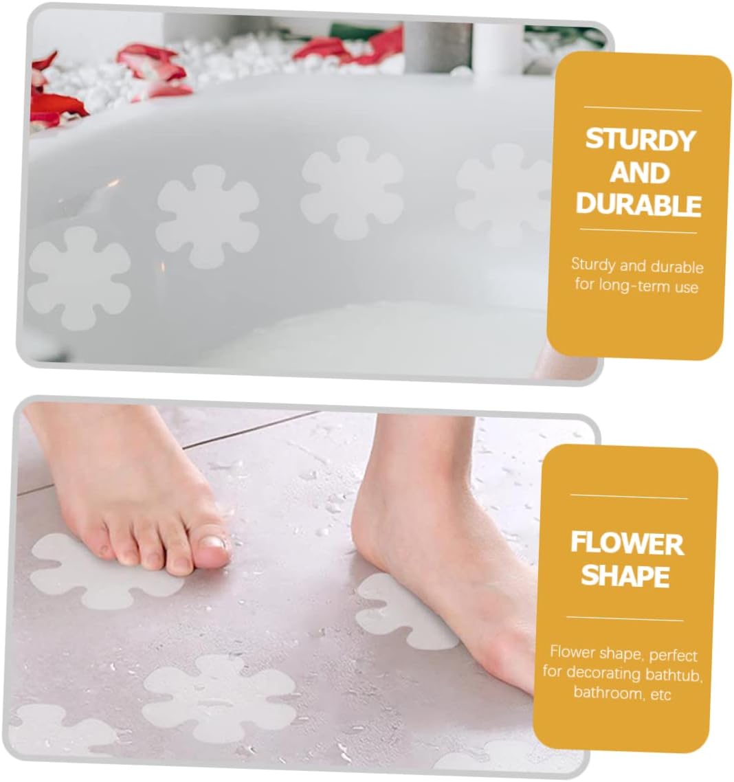12pcs Flower Non-Sticker Bathtub Floor Decals