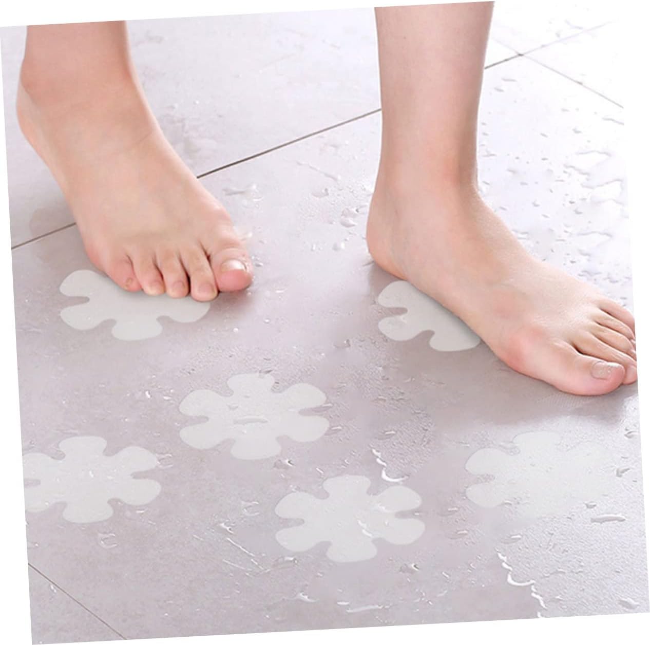 Cabilock 6pcs Flower Shape Non-Slip Tub Stickers 1
