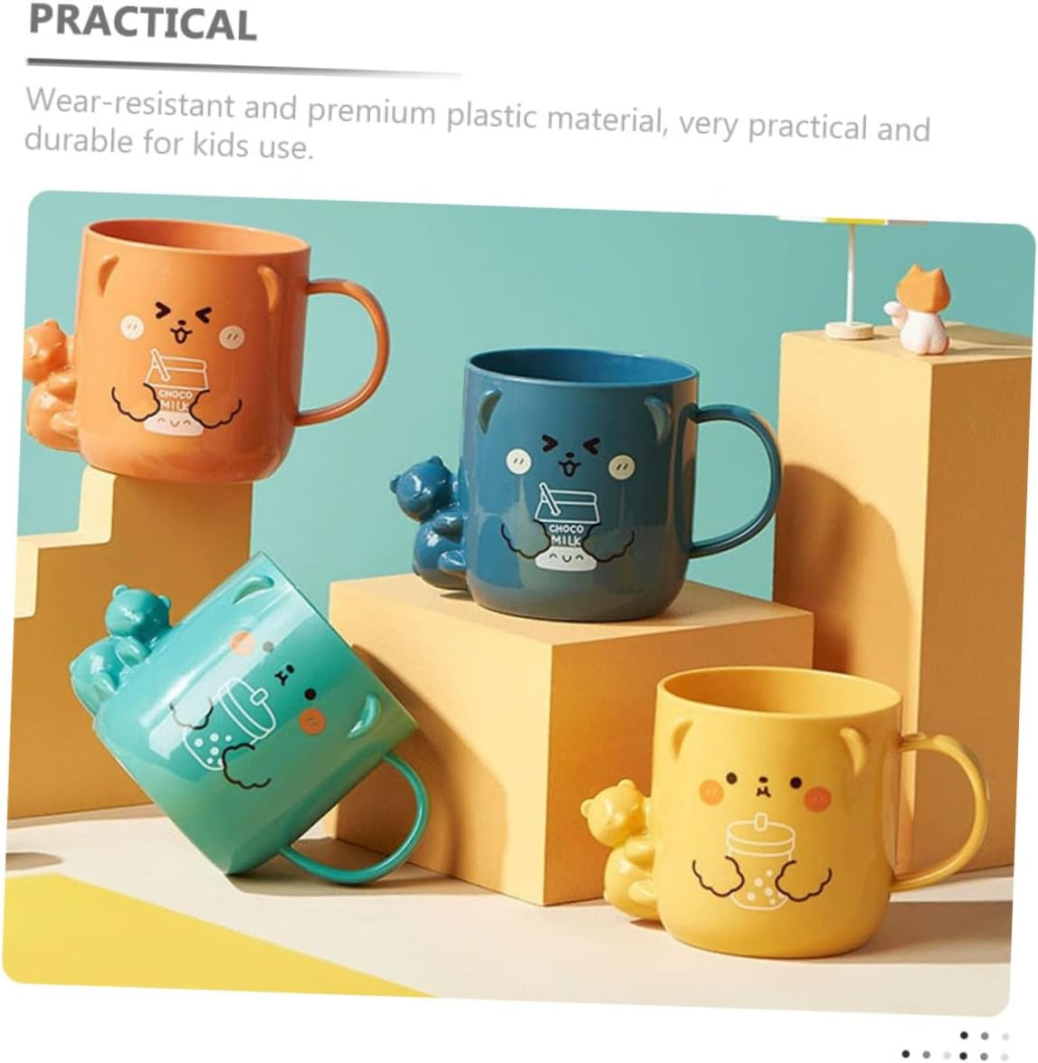 2Pcs Cute Cartoon Mouthwash Cups