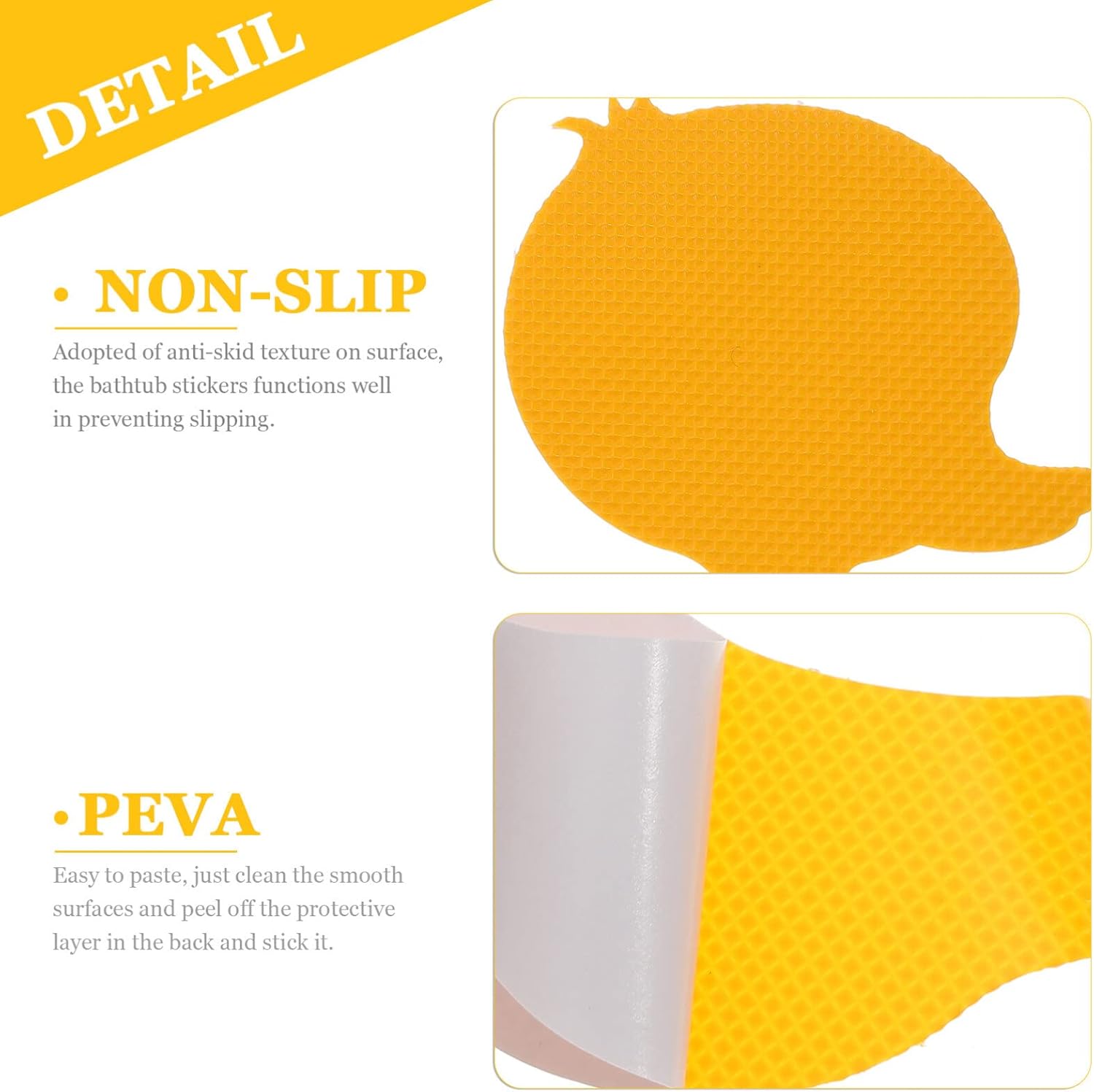 Ipetboom Cute Duck Non-Slip Bathtub Stickers 12pcs