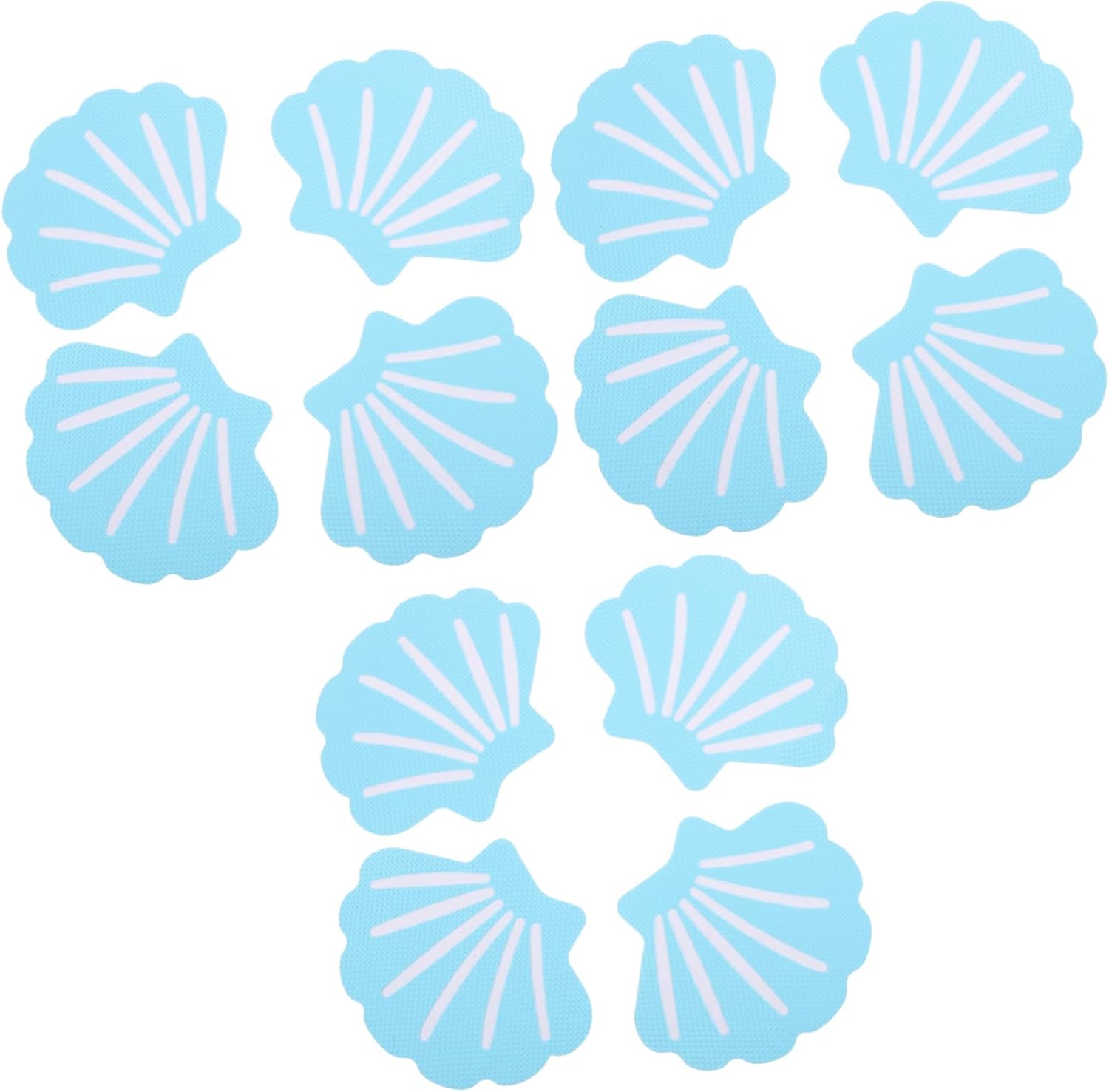 MUCKLILY 12Pcs Shell Shape Non-Slip Bathtub Stickers