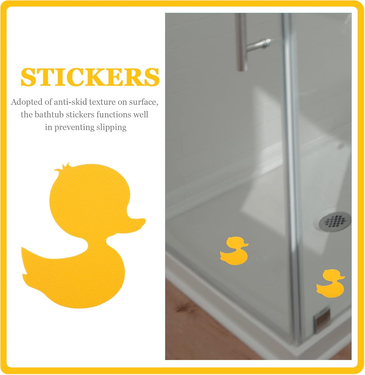 Zerodeko Cartoon Bathtub Stickers - Non-Skid Bathroom Decals