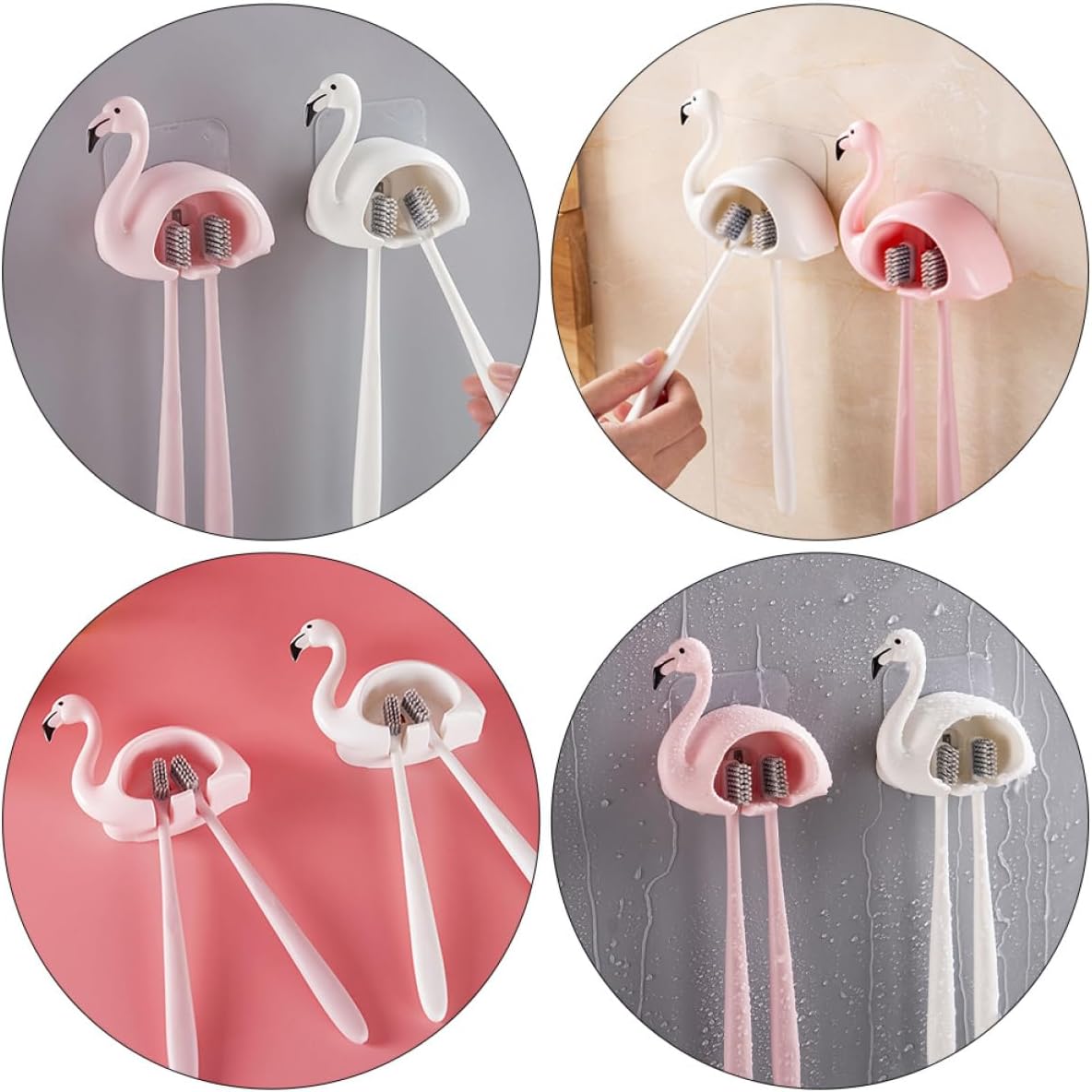 PRETYZOOM 2Pcs Wall Mounted Toothbrush Holder