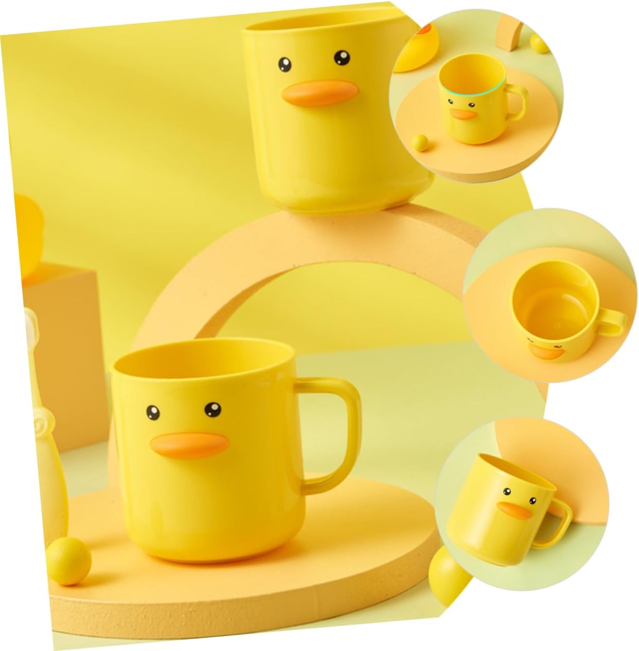 PRETYZOOM 350ml Toothbrush Holder Reusable Bath Mug