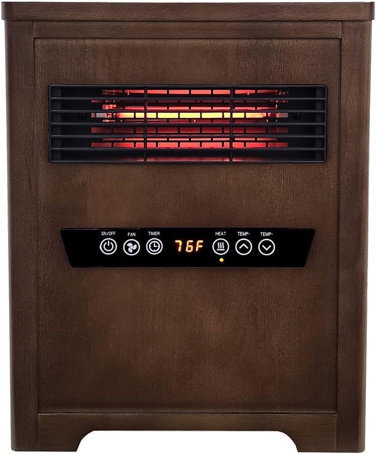 Country Living Infrared Space Heater with LED Touchscreen and Remote Control