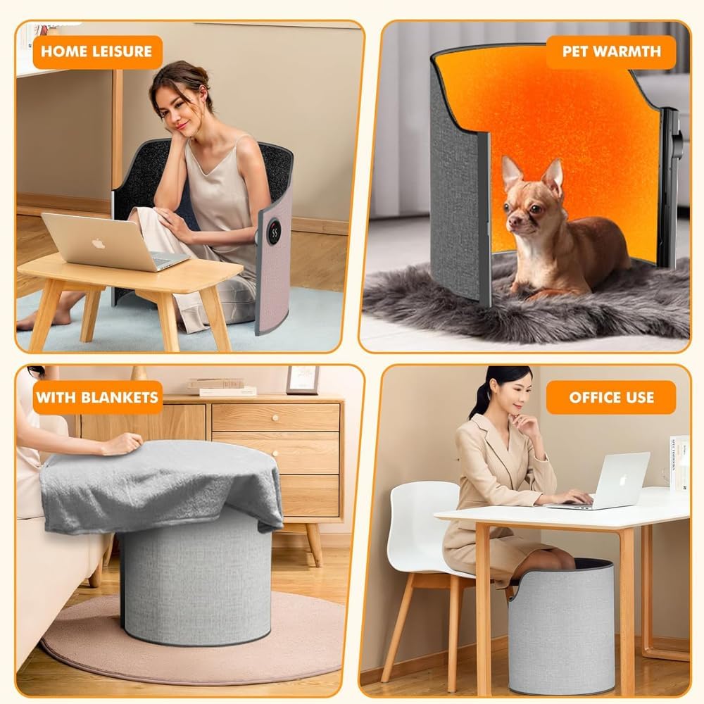 Portable Under Desk Heater With Blanket - 170W Electric
