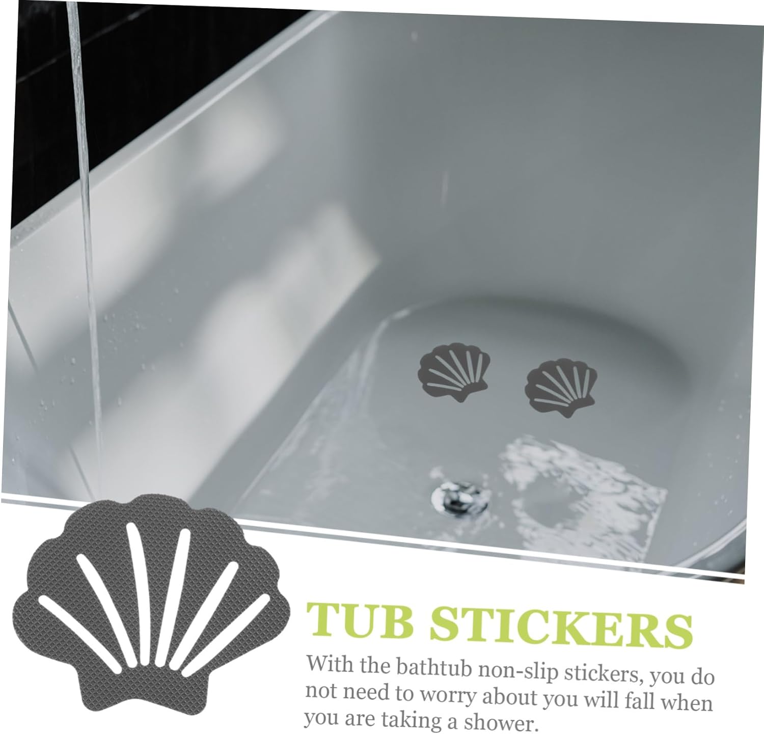 LIFKOME 30pcs Shell Shape Non-Slip Bathroom Stickers