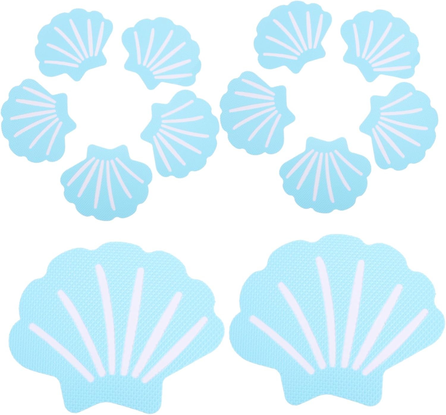 HOOTNEE 12pcs Shell Shaped Non-Slip Bath Decals
