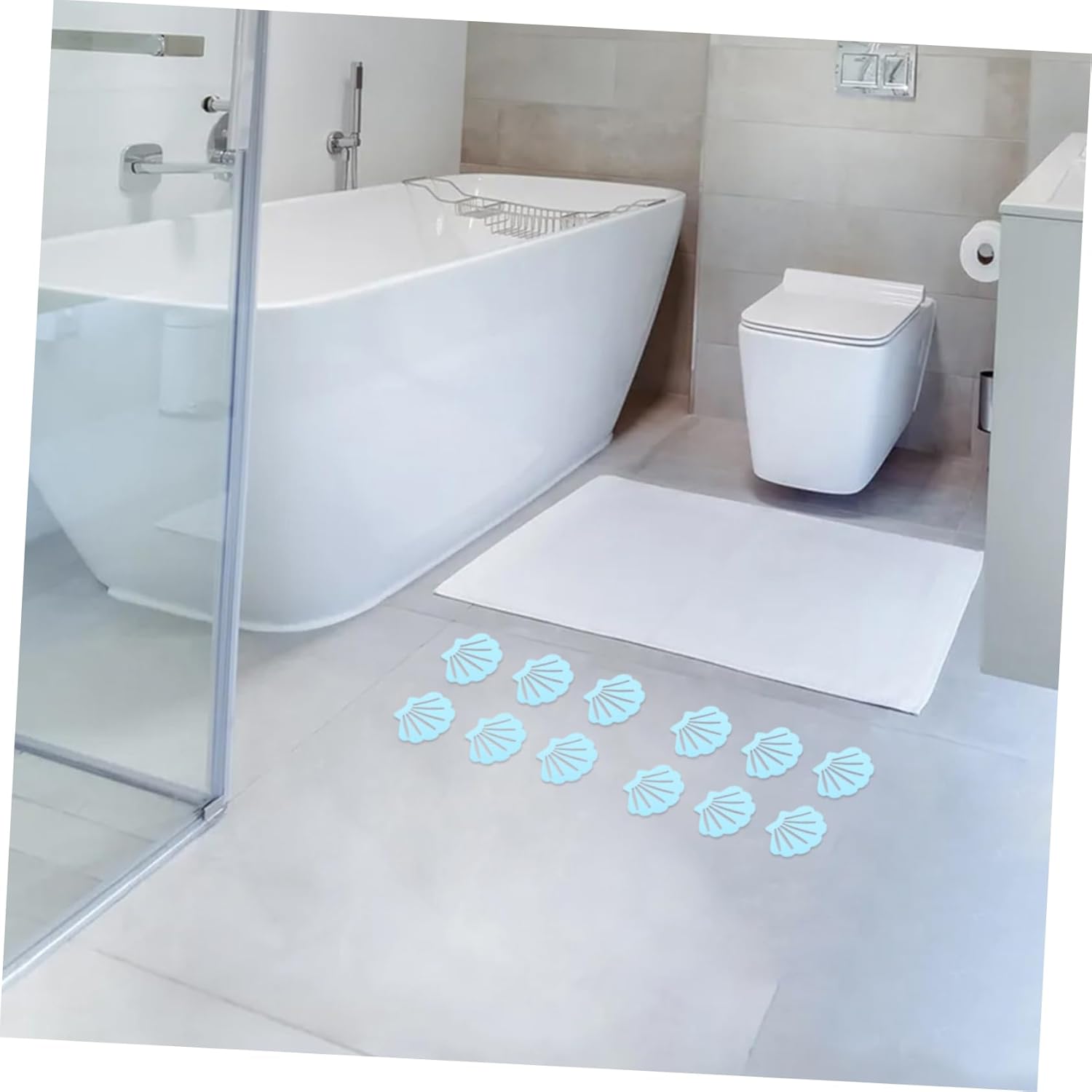 MAGICLULU 12Pcs Shell Shaped Non-Slip Bathroom Decals 1