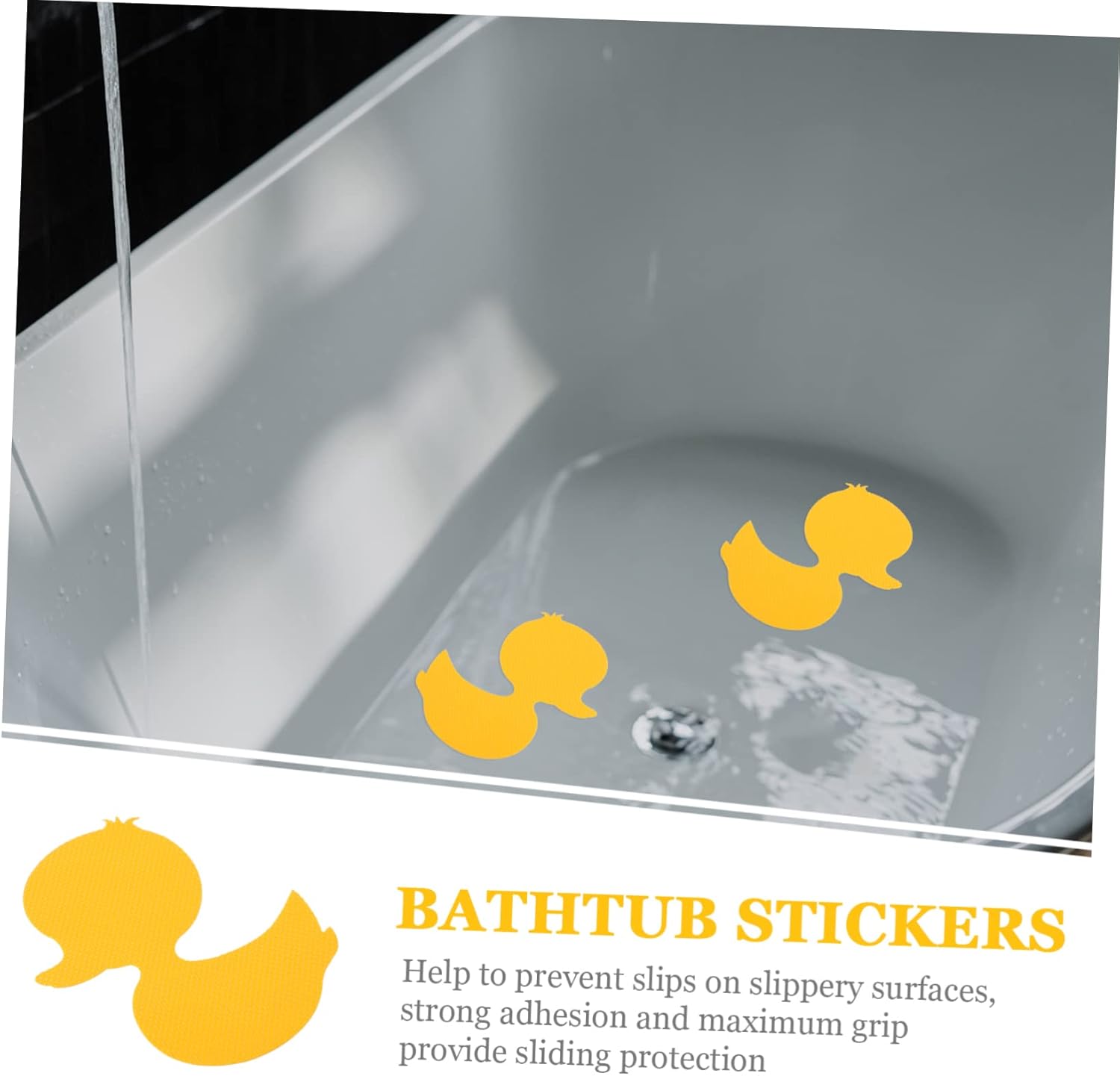 BESTYASH 1Set Cute Cartoon Duck Non-Slip Bath Decals