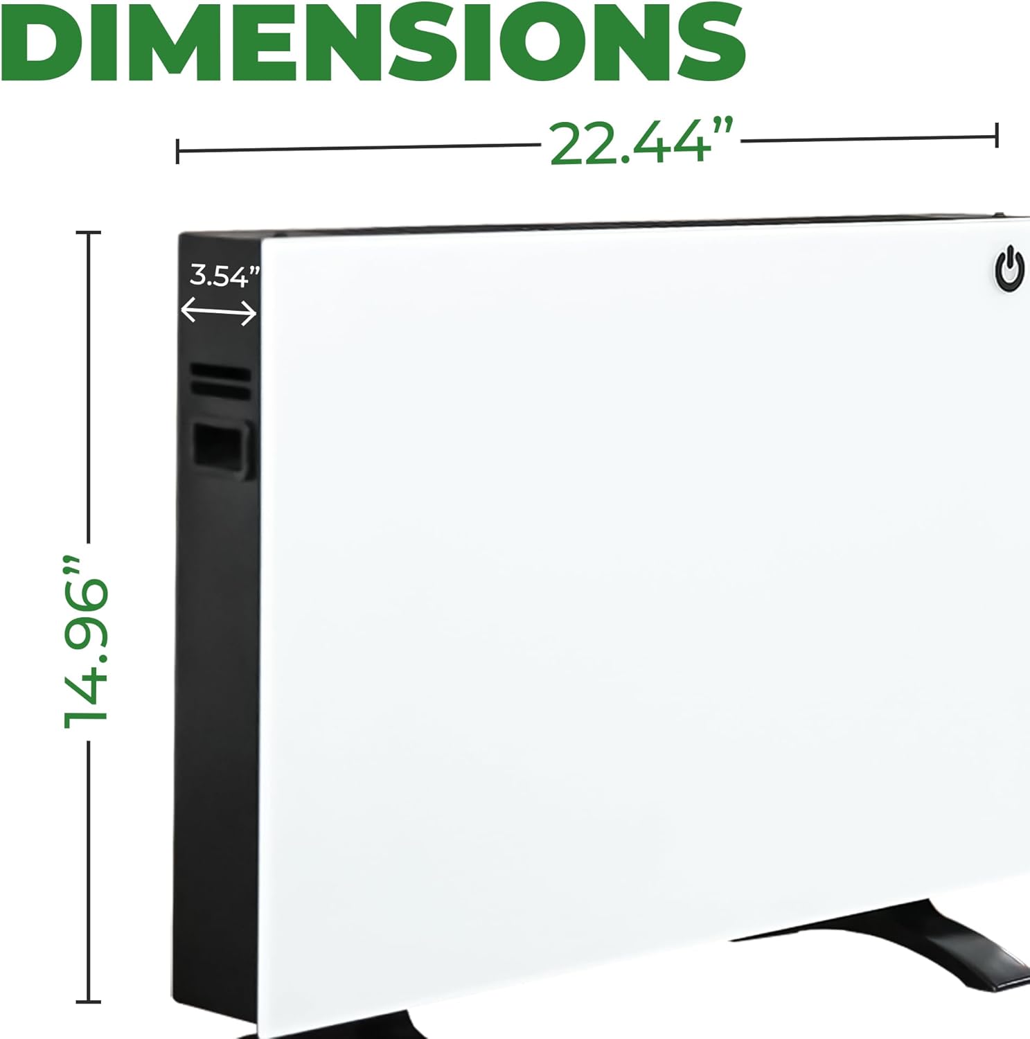 EconoHome Convection Heater - 750W 1500W Quiet Clean