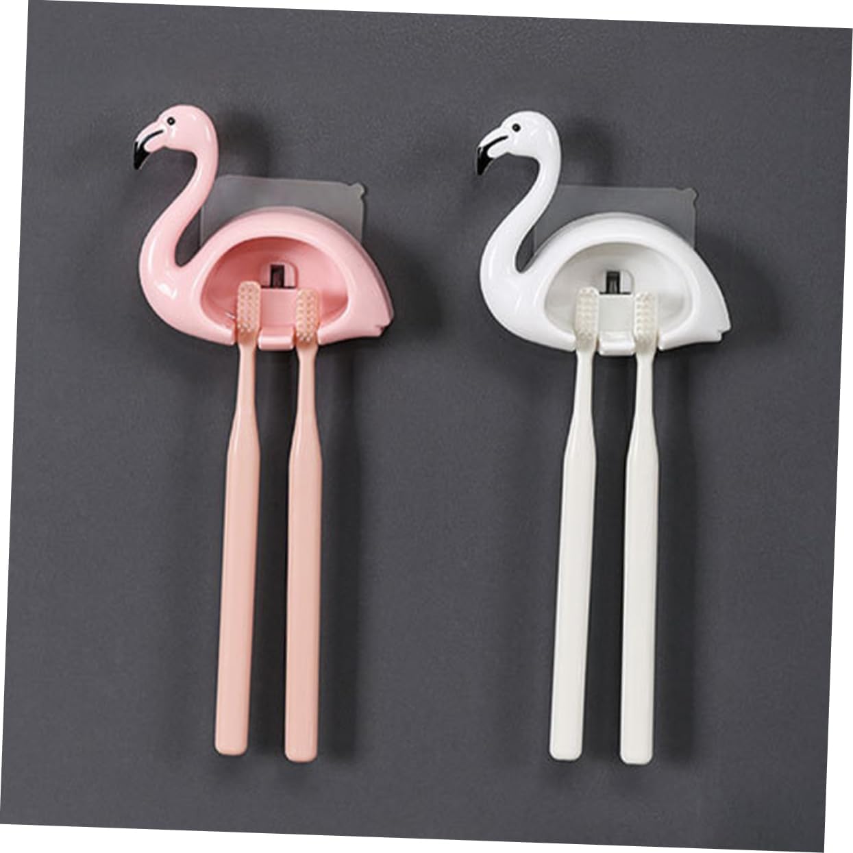 LIFKOME 2Pcs Wall Mounted Toothbrush Holder 1