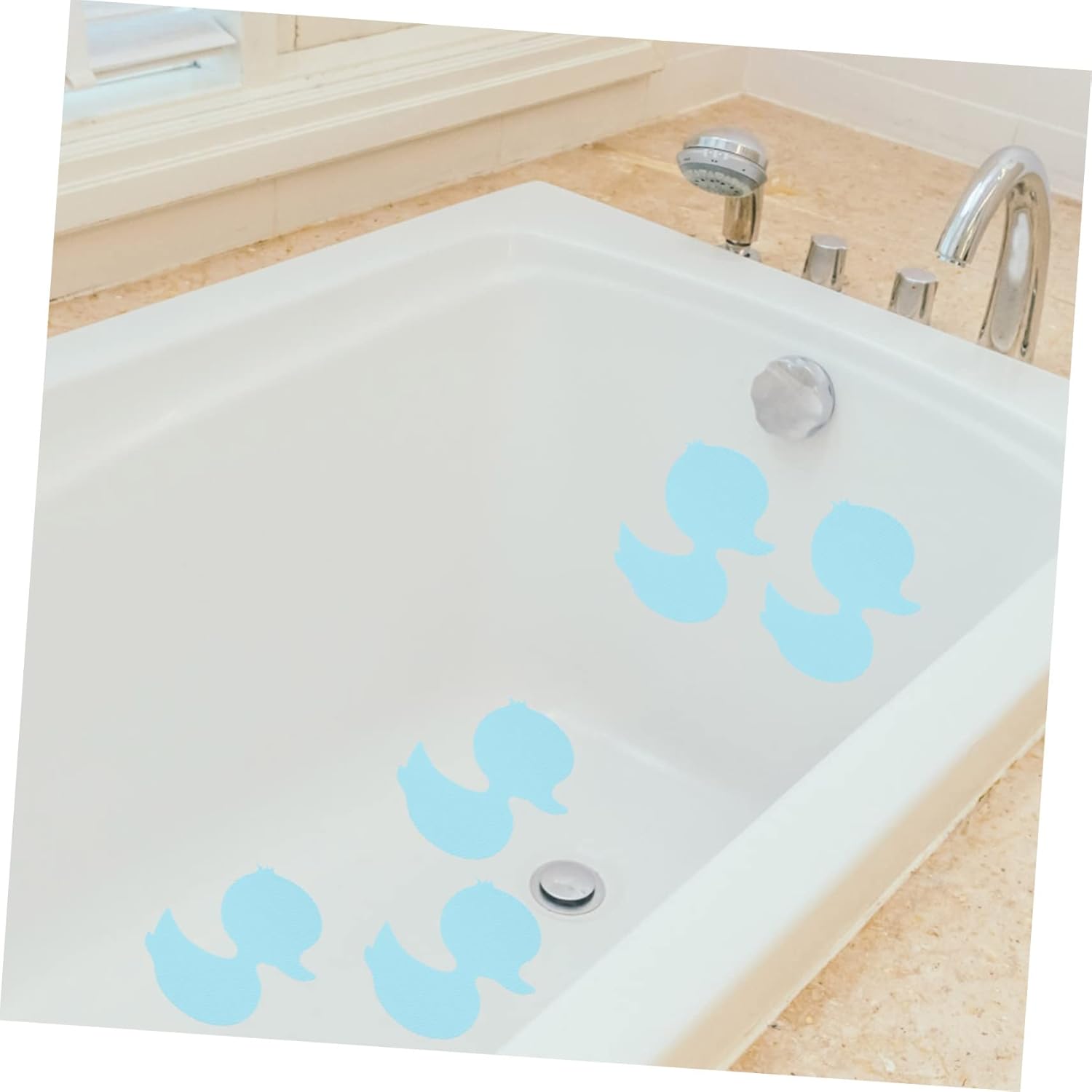 HAKIDZEL 24pcs Duck Anti-Slip Bathtub Stickers