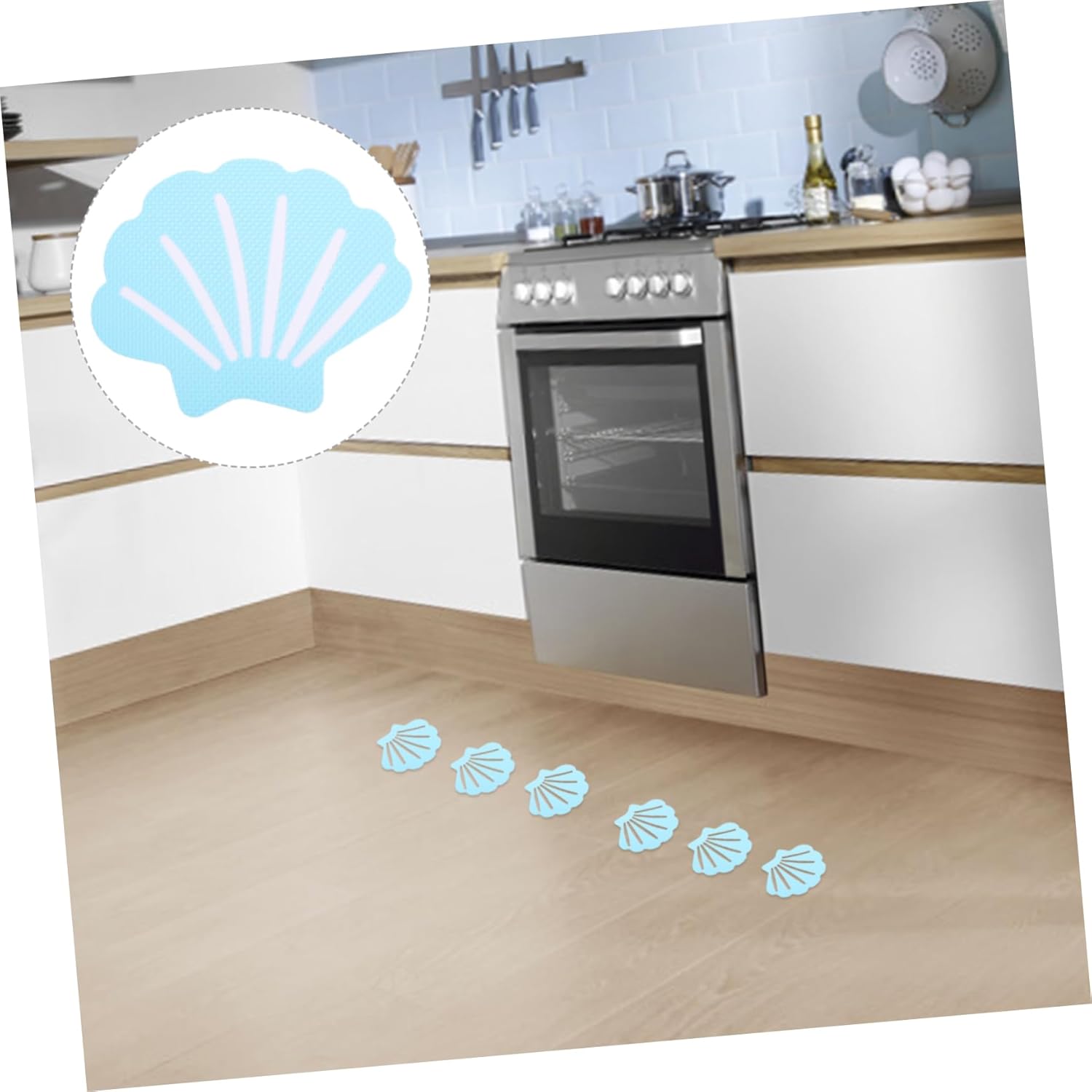 Cabilock Non-Slip Stickers for Bathtub 12pcs Shell Shaped Decals