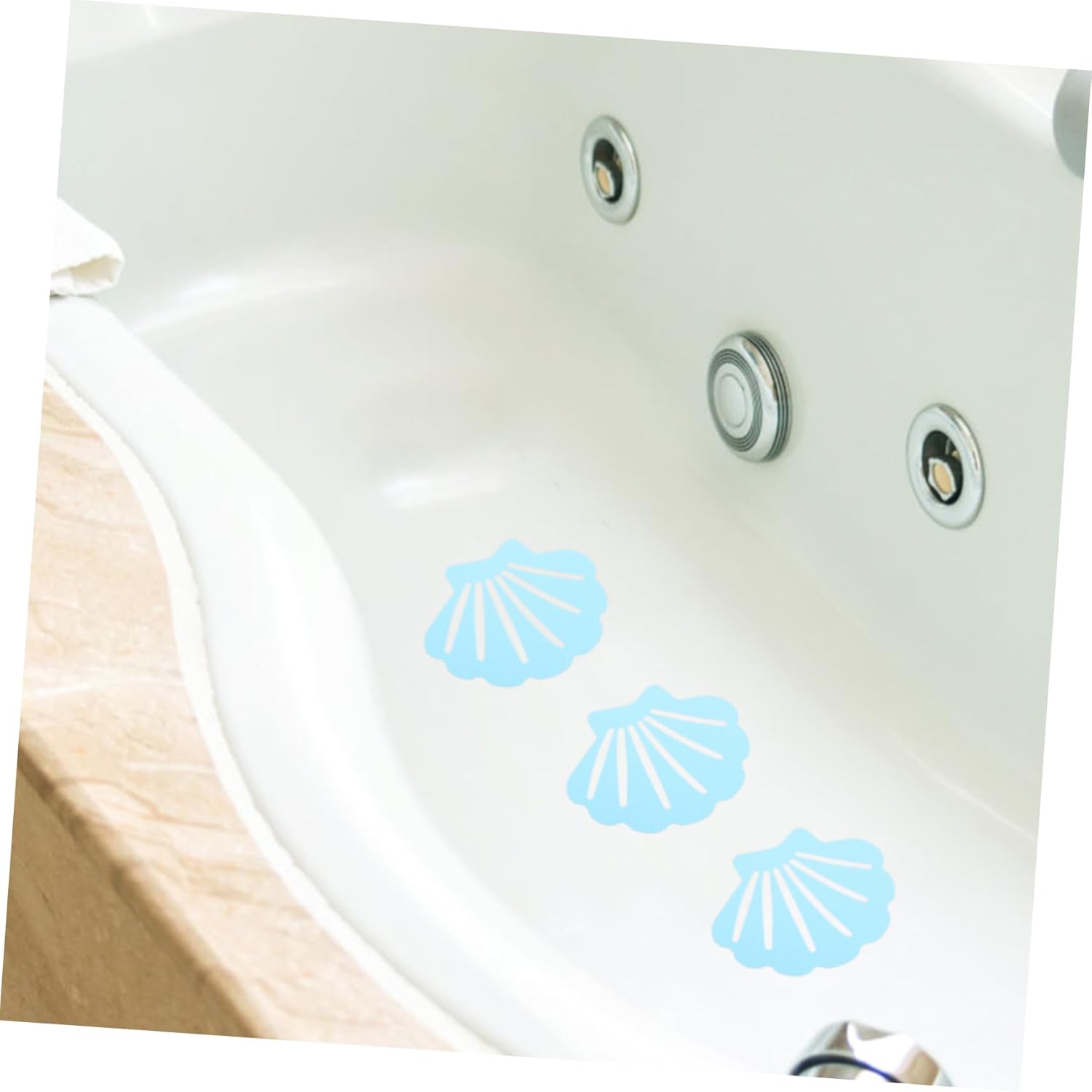 12Pcs Shell Shaped Non Slip Bathtub Stickers