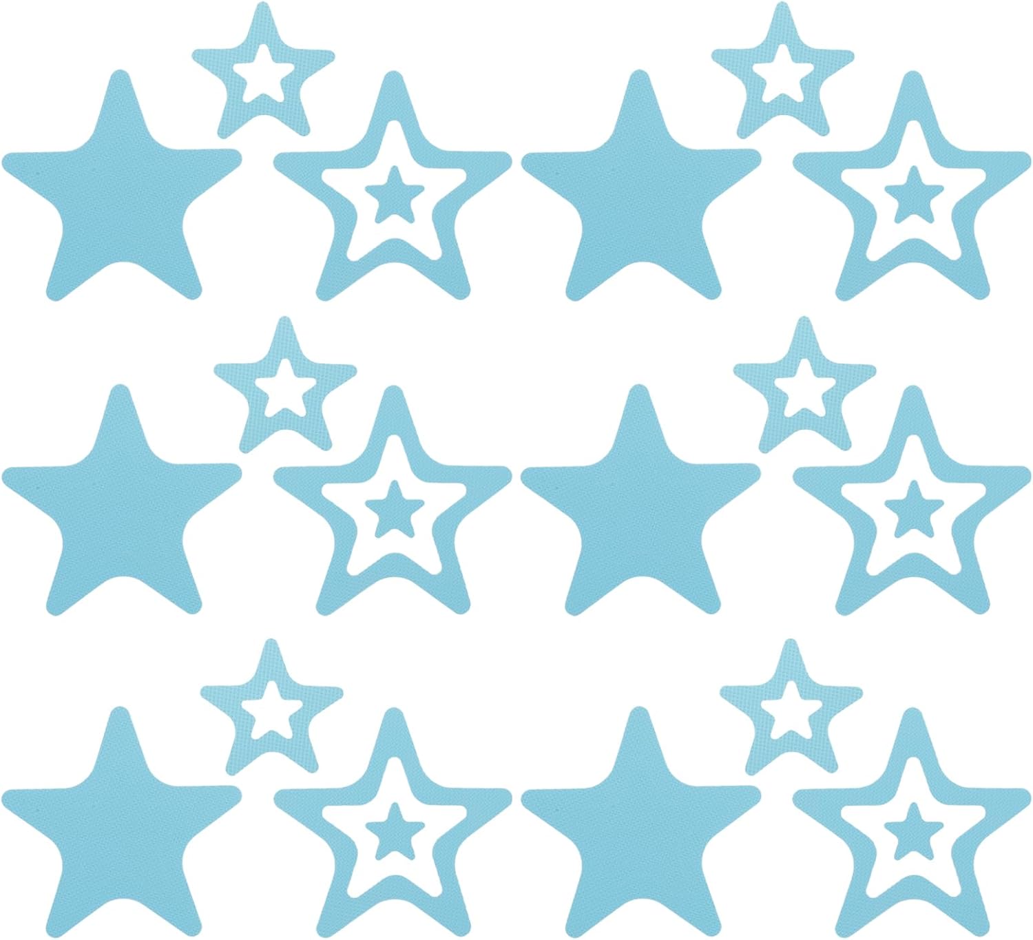 LUOZZY 12PCS Non-Slip Bathtub Stickers with Star Design