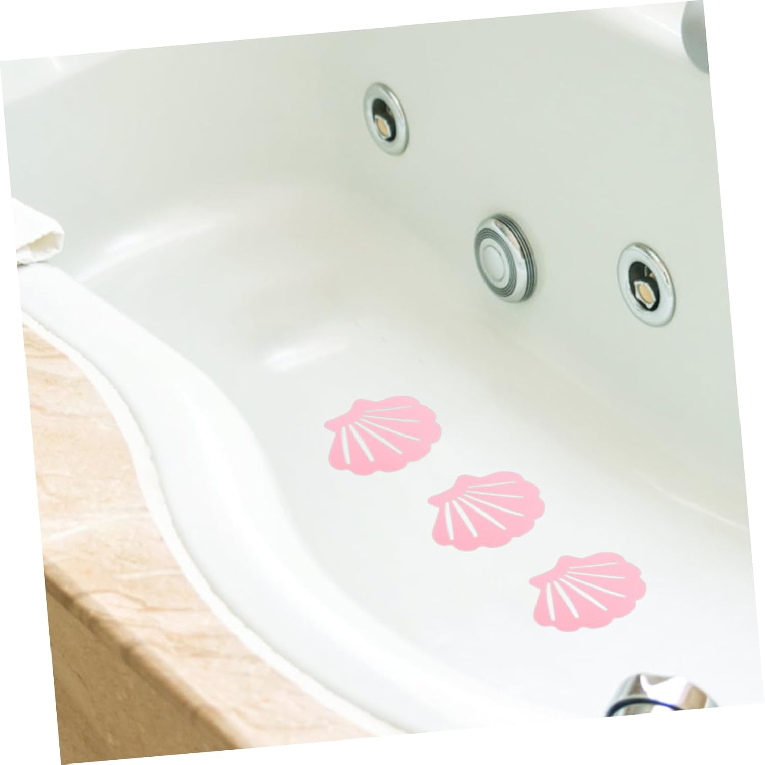 12pcs Shell Shaped Anti-Slip Tub Stickers for Bathroom Safety