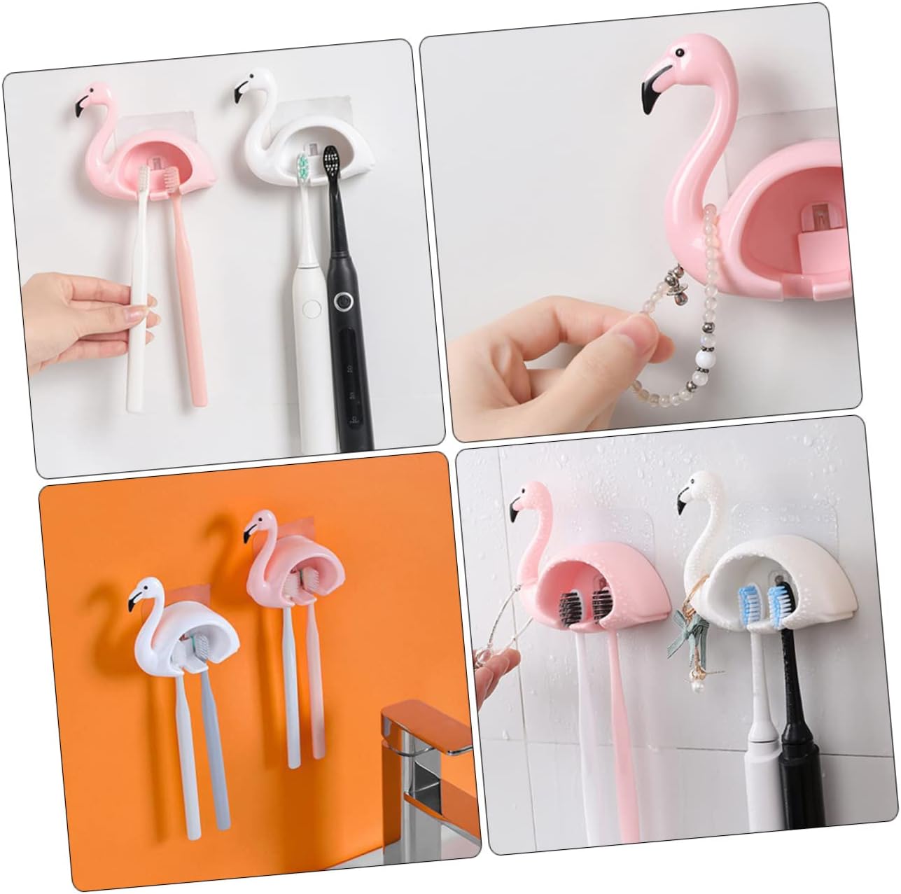 Stylish Wall Mounted Toothbrush Holder for Bathroom