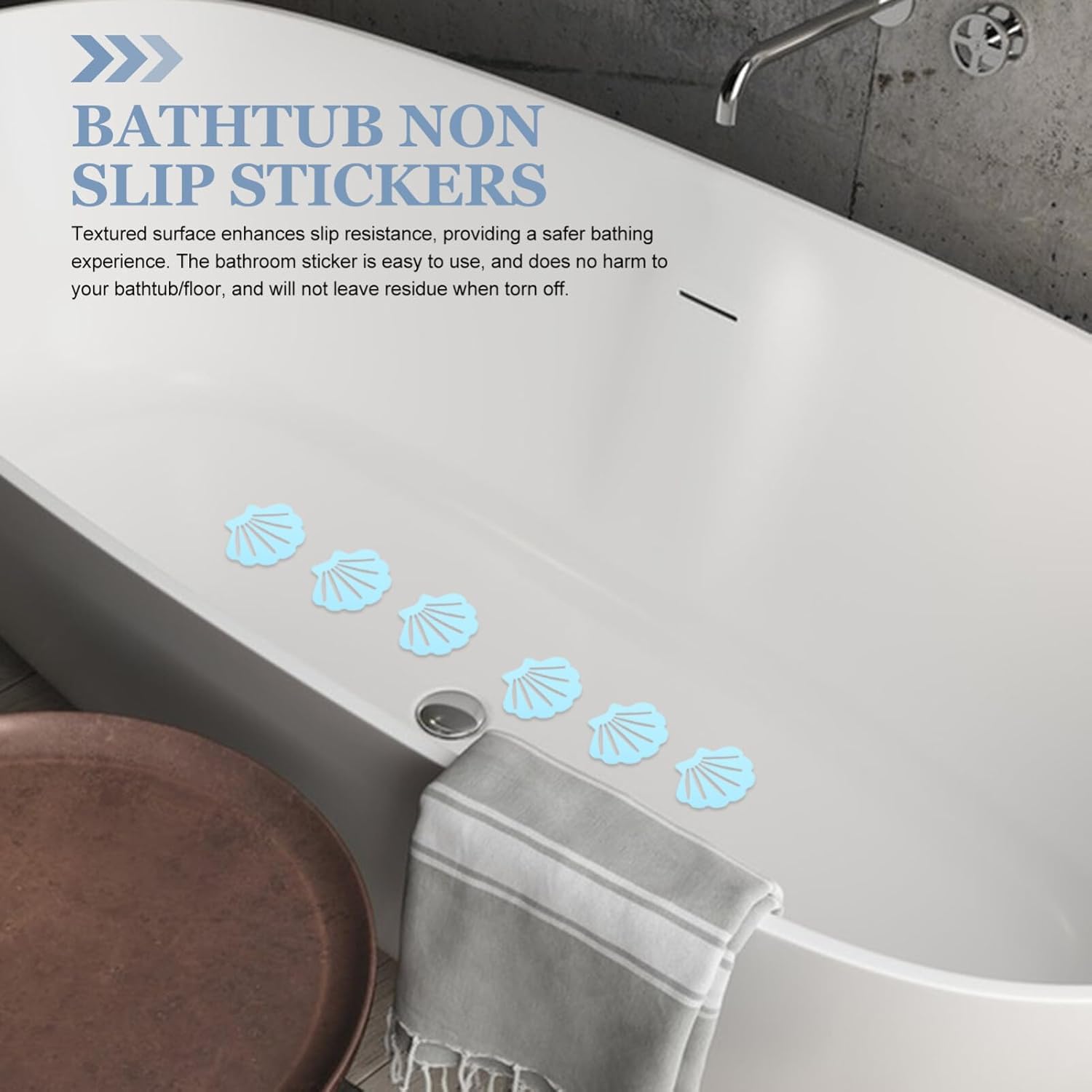 Alipis Non-Slip Bathtub Stickers with Textured Surface