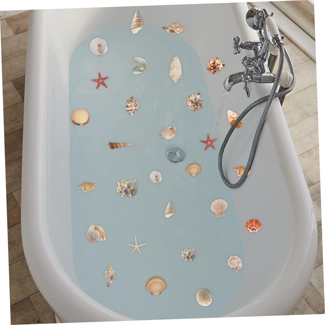 Cabilock 6-Sheet Anti-Slip Seashell Bathtub Decals