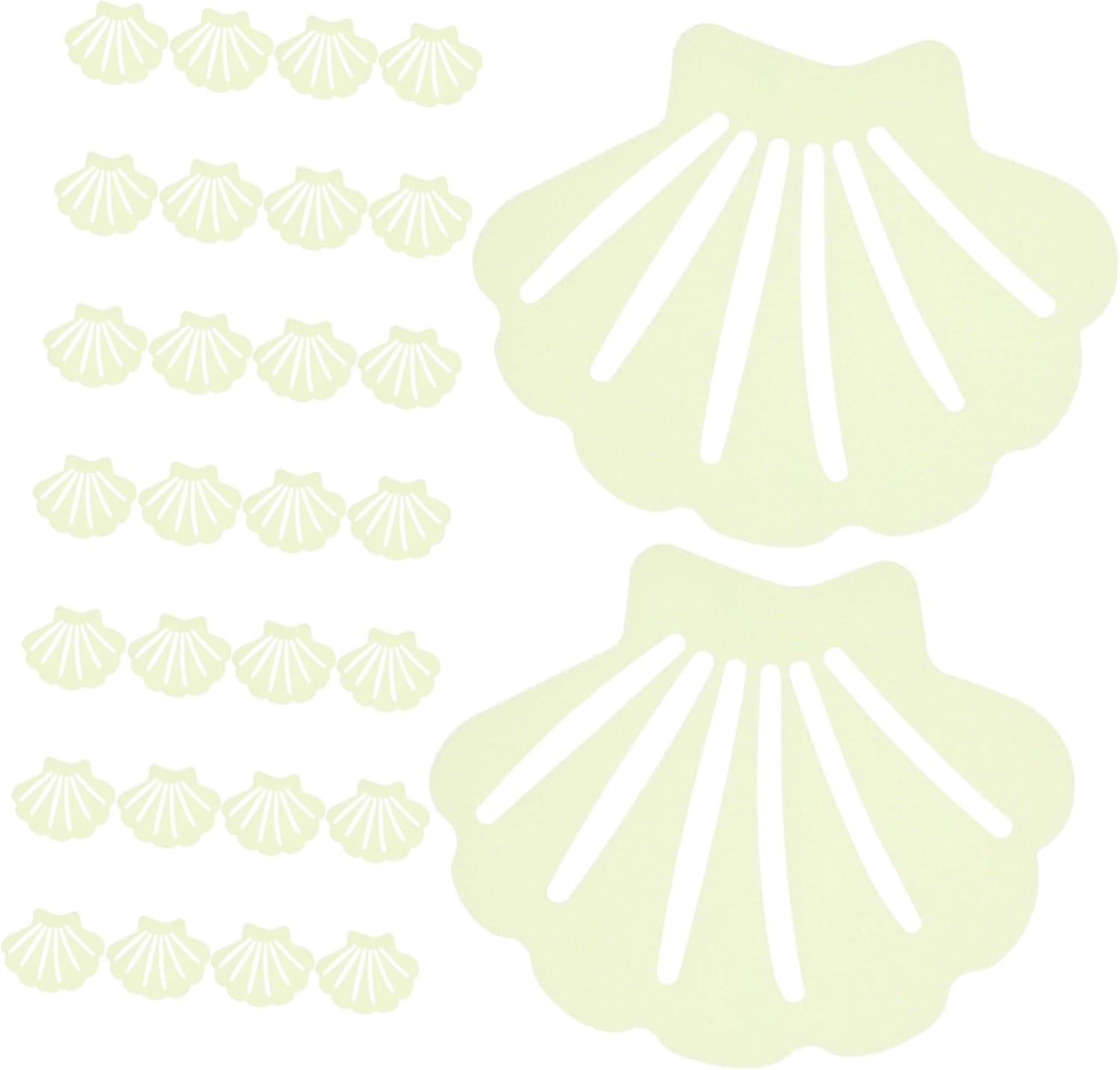 MAGICLULU 30Pcs Shell Shape Non-Slip Shower Stickers