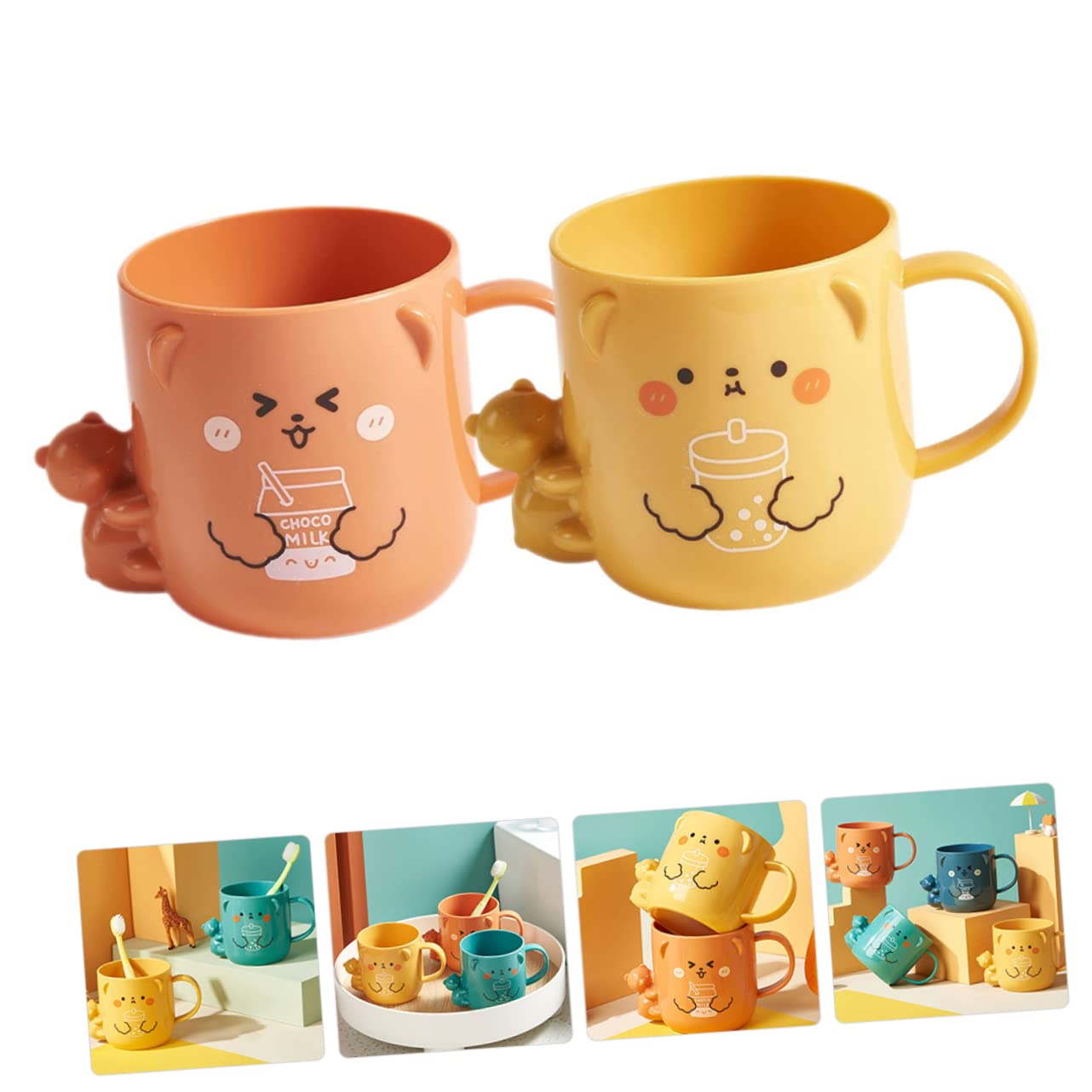 PRETYZOOM Cartoon Mouthwash Cup for Kids