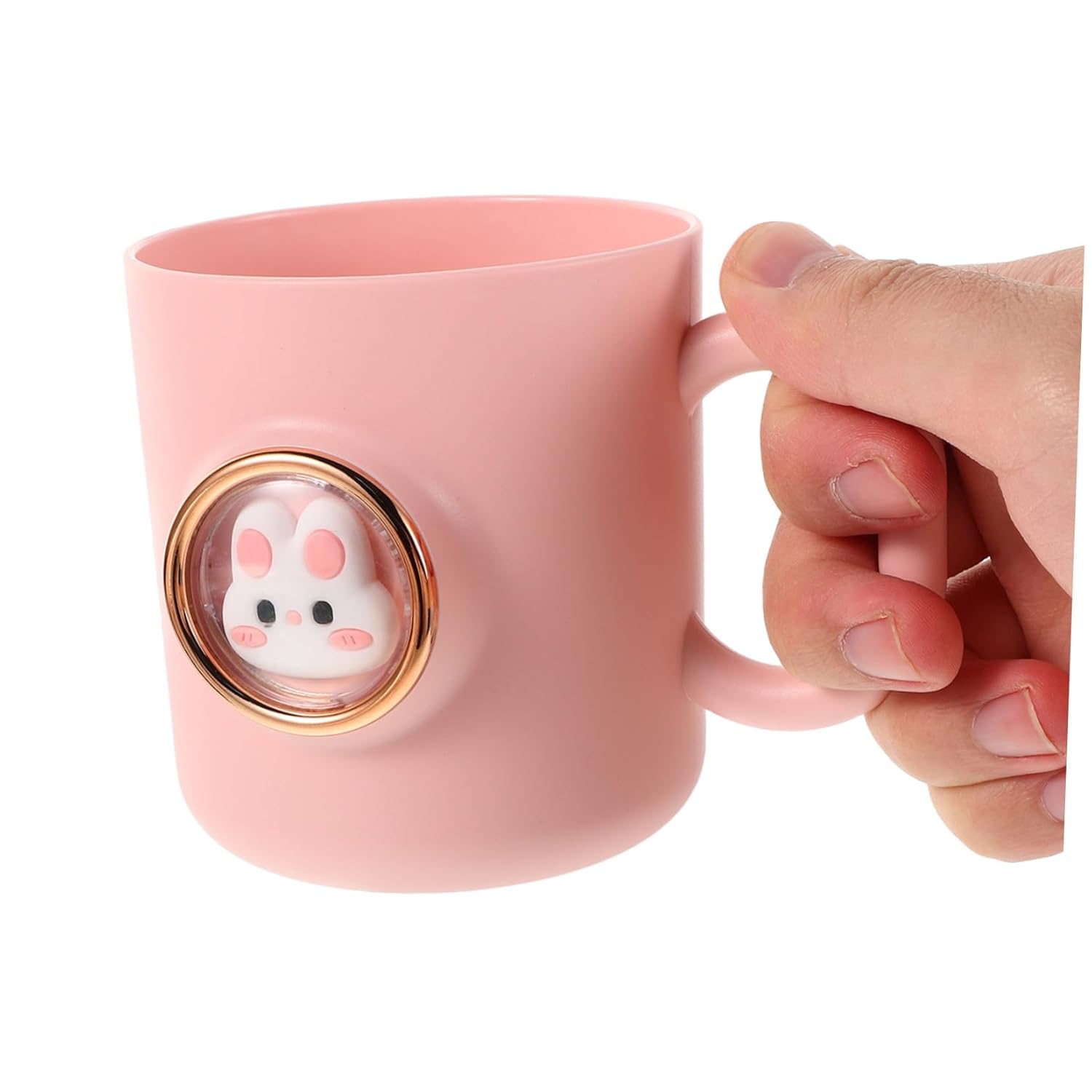Healeved Cartoon Animal Toothbrush Cup with Handle for Kids