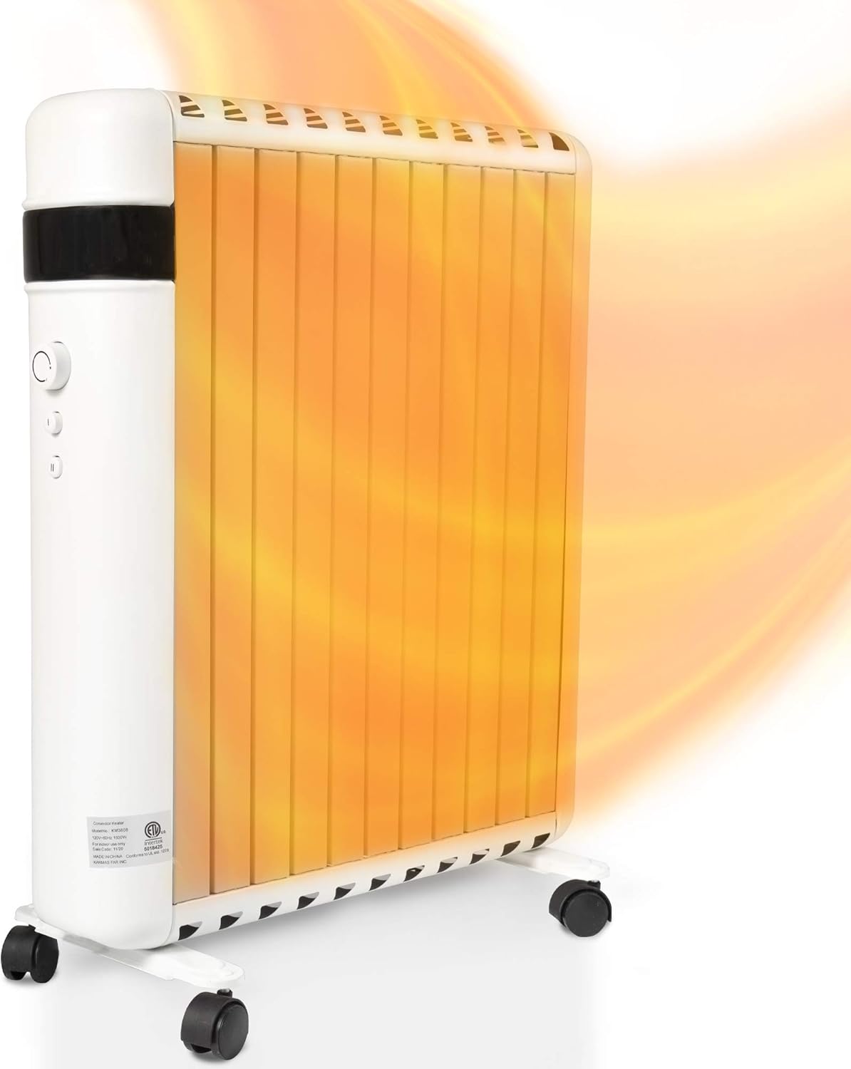 E-Macht 1500W Electric Space Heater with Dual Safety and Adjustable Temperature