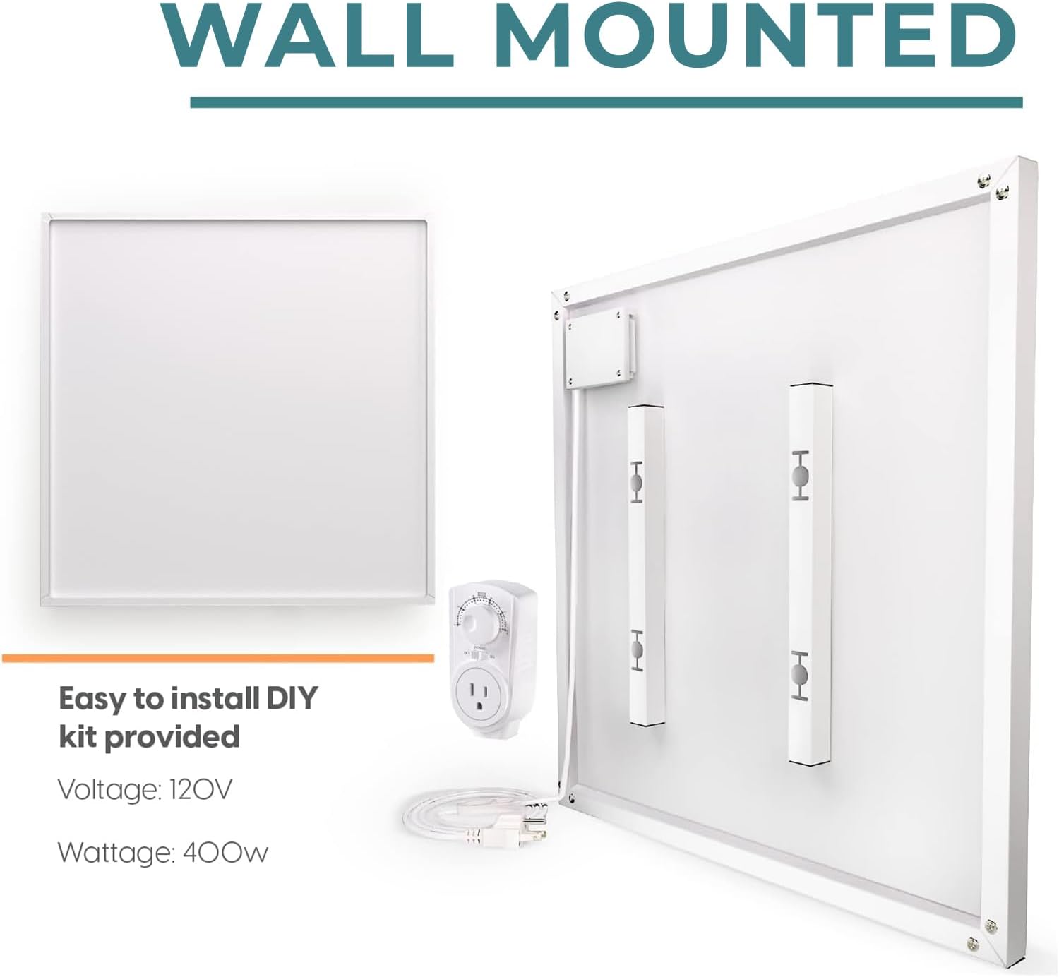 EconoHome 400W Infrared Wall Heater with Plug-in Stat 1
