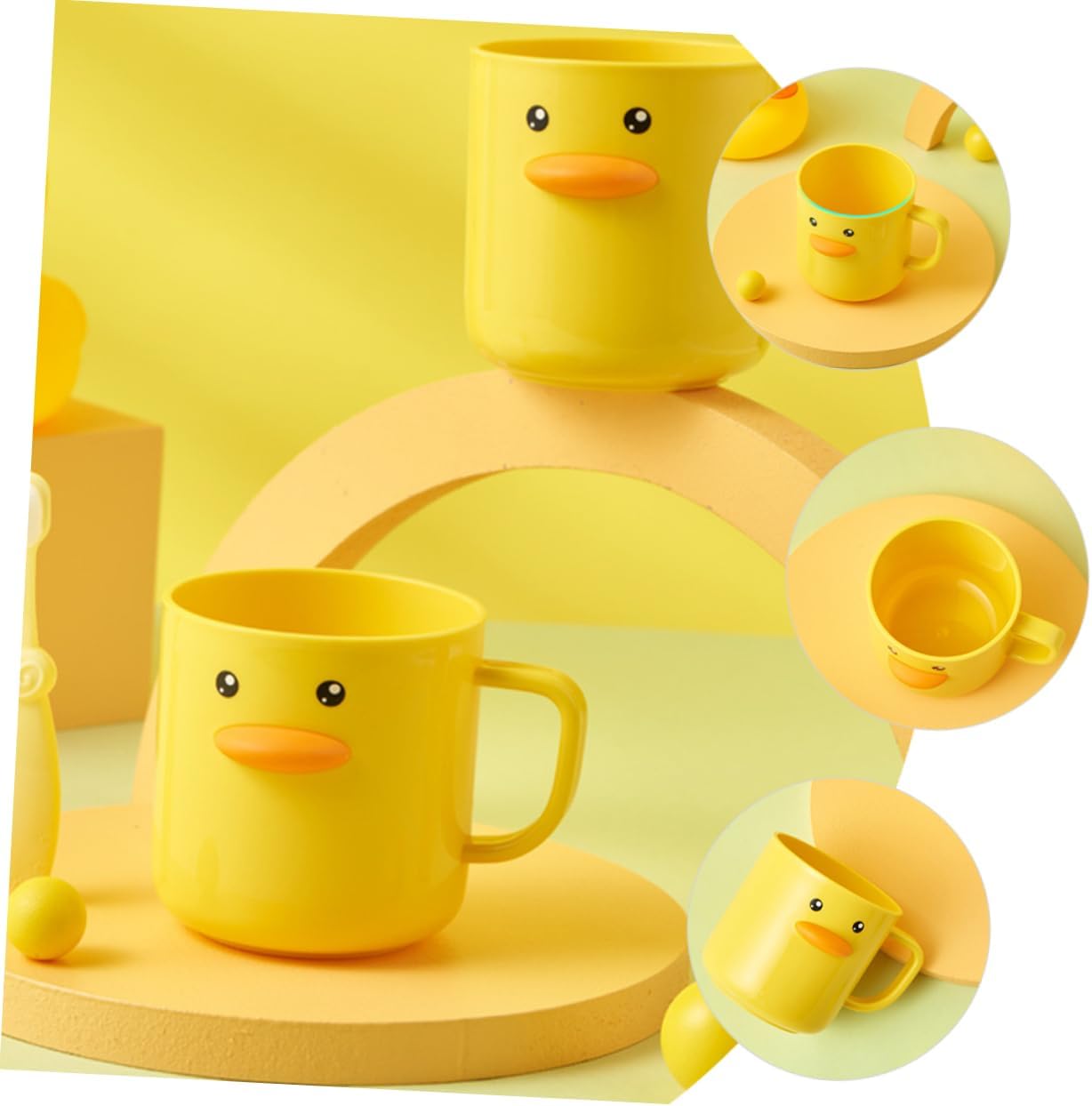 IMIKEYA Toothbrush Holder Duck Shape 350ml Plastic Cup