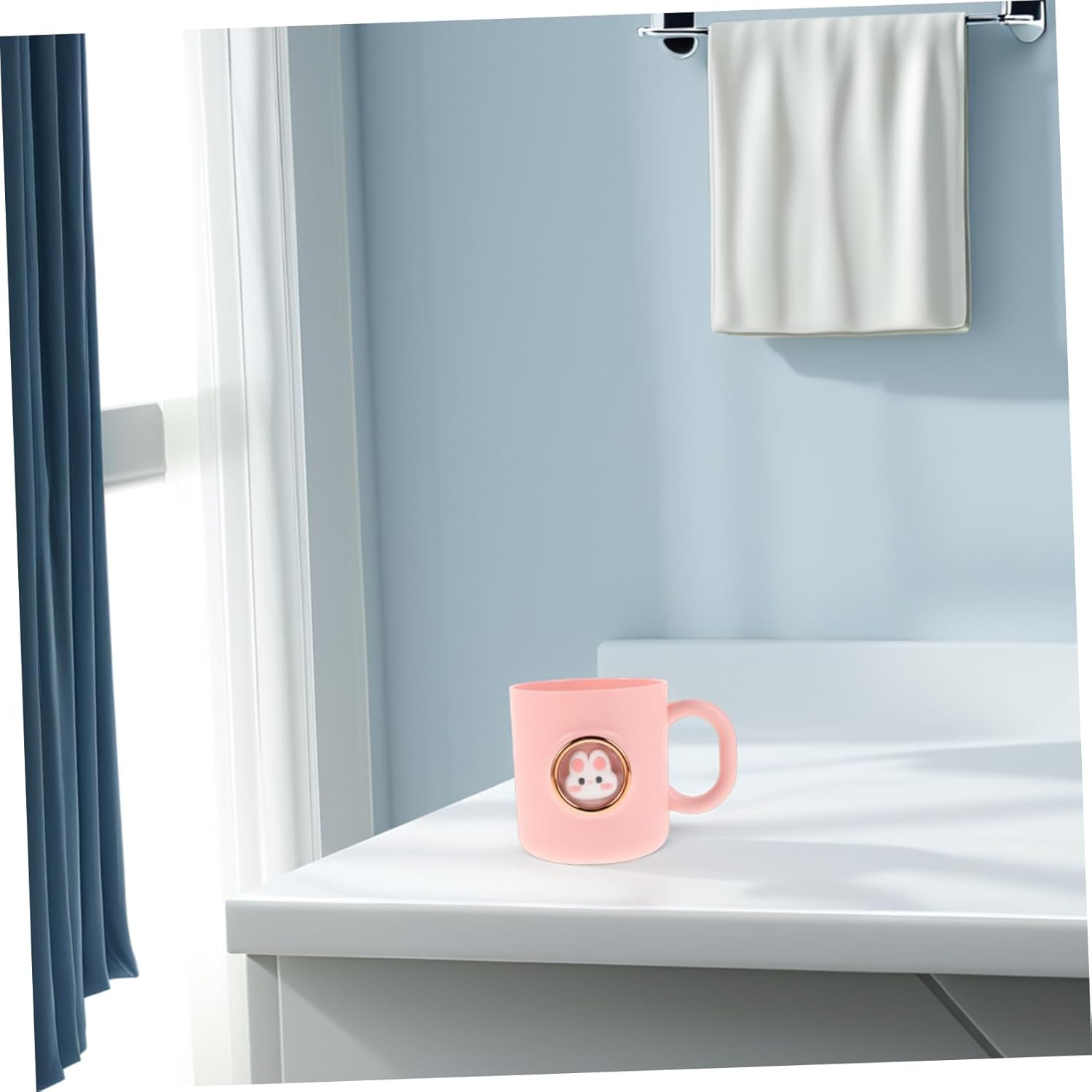 PartyKindom Cute Cartoon Animal Toothbrush Holder Cup with Handle