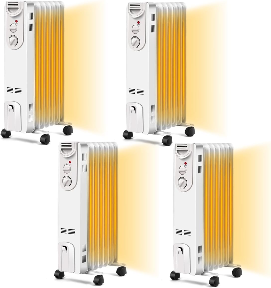 ARLIME 1500W Oil Filled Radiator Heater with Thermostat 1