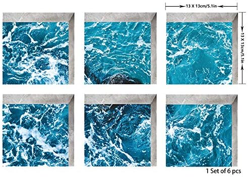 ChezMax Bath Treads Stickers Sea Bubble Pattern 6 Pcs 1
