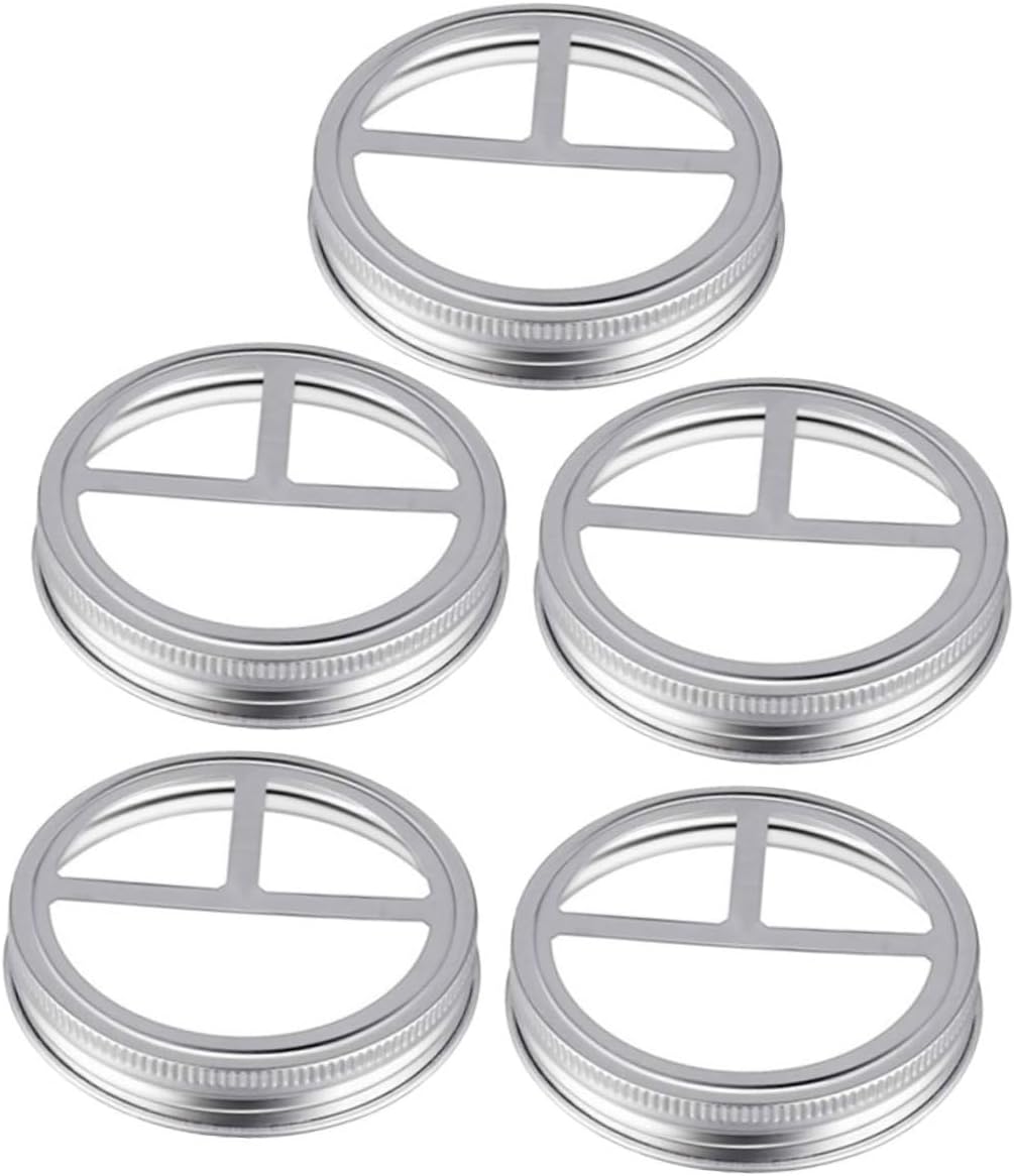 JECOMPRIS 5Pcs Wide Mouth Jar Lids for Bathroom Holders