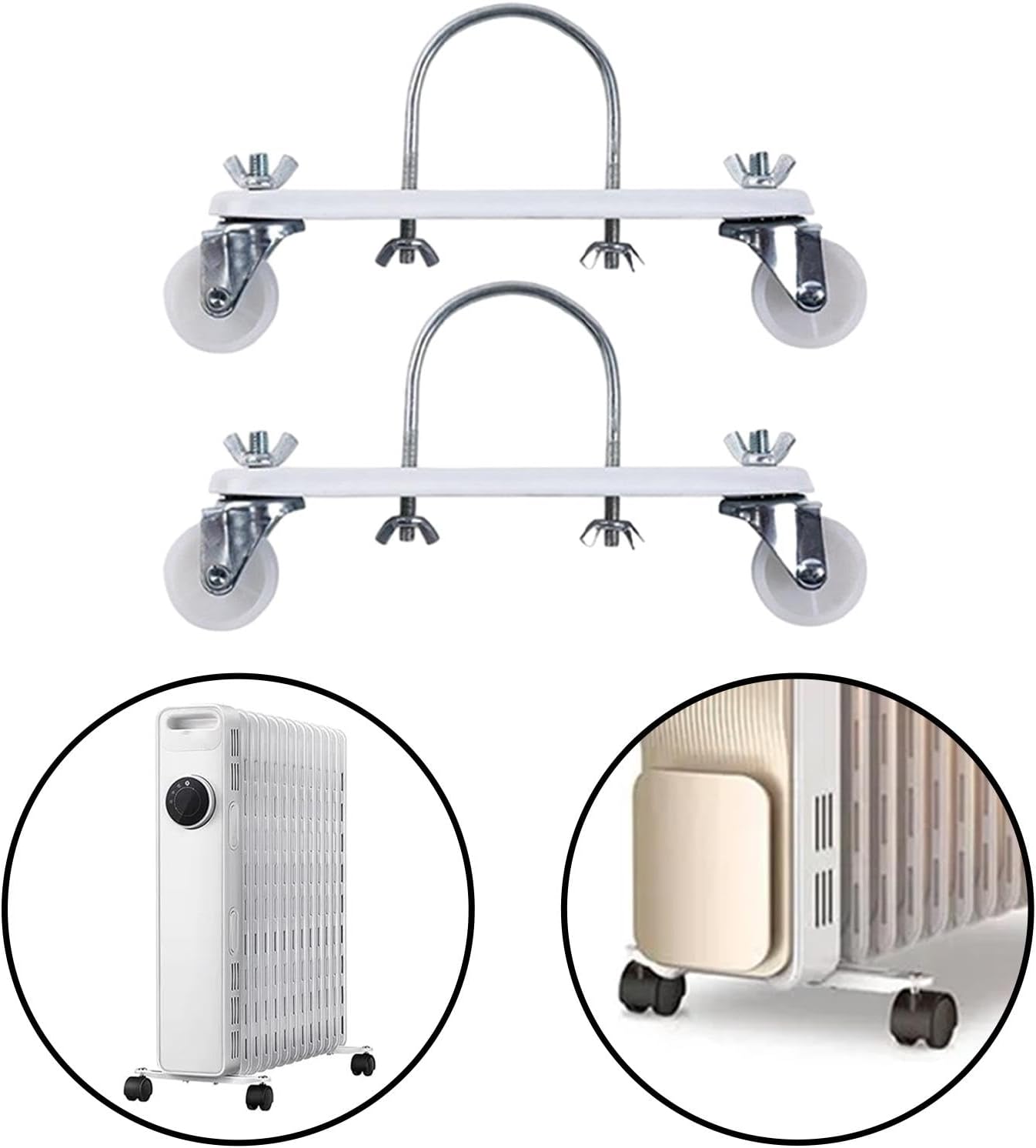 Electric Heater Holder with 360 Degree Rotating Wheels